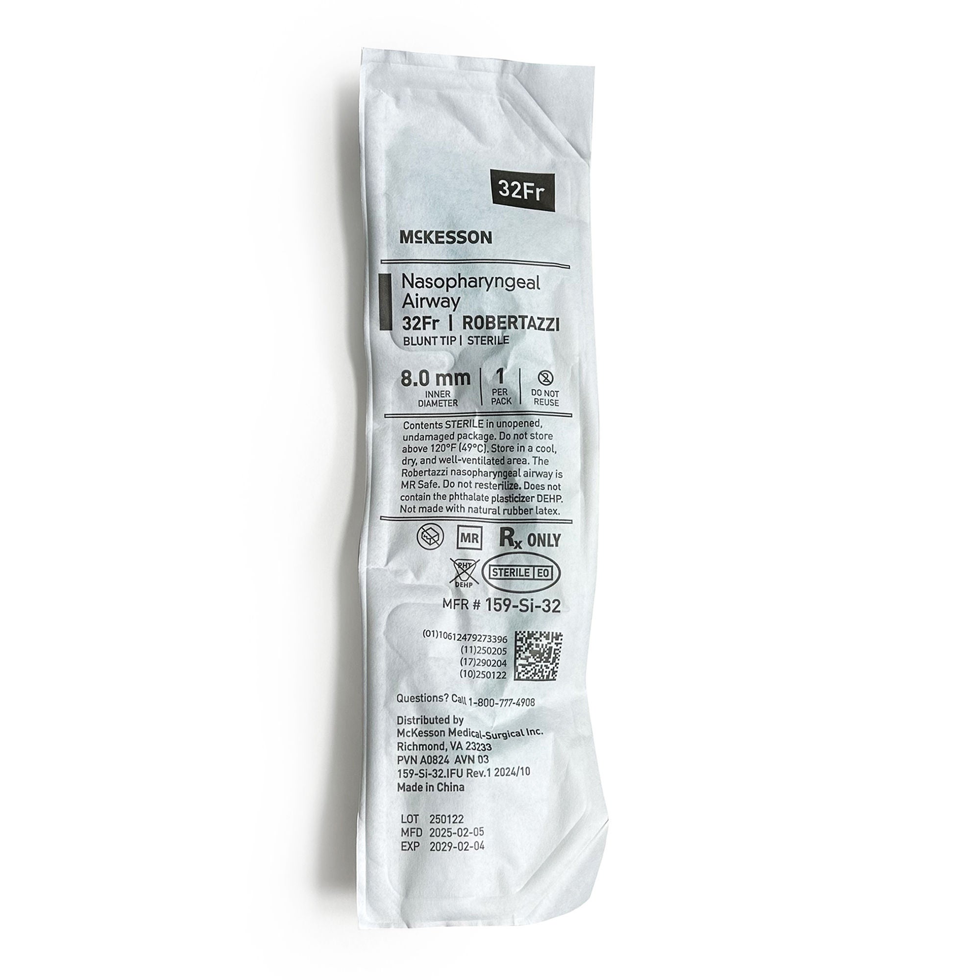 McKesson Brand - 159-SI-32 Nasopharyngeal Airway McKesson 32 Fr. Trumpet Style (Robertazzi) Silicone