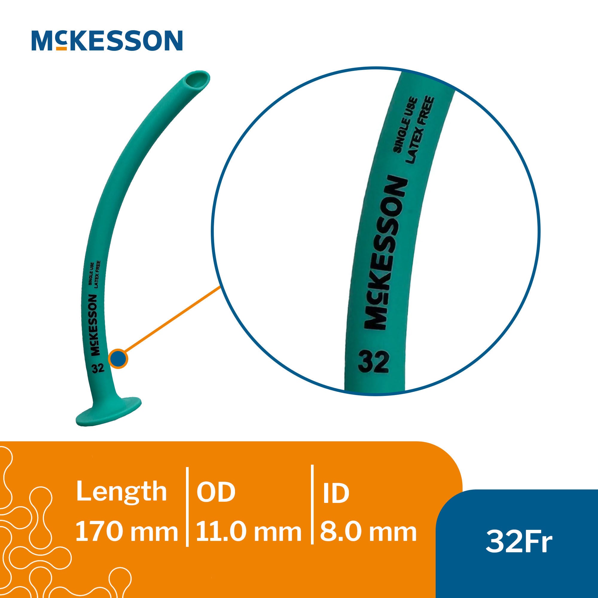 McKesson Brand - 159-SI-32 Nasopharyngeal Airway McKesson 32 Fr. Trumpet Style (Robertazzi) Silicone