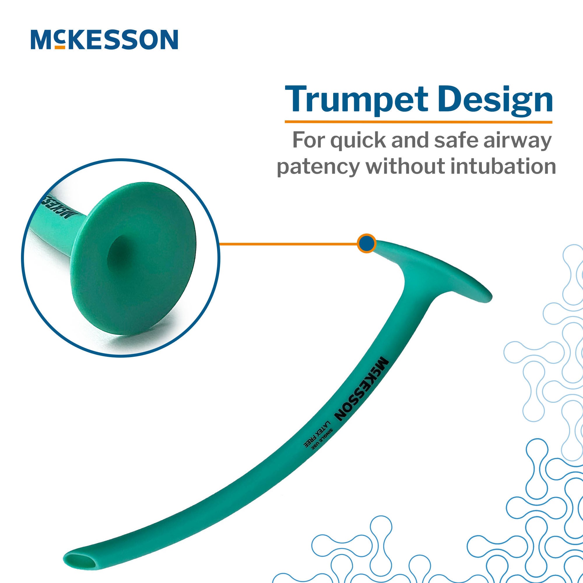 McKesson Brand - 159-SI-34 Nasopharyngeal Airway McKesson 34 Fr. Trumpet Style (Robertazzi) Silicone
