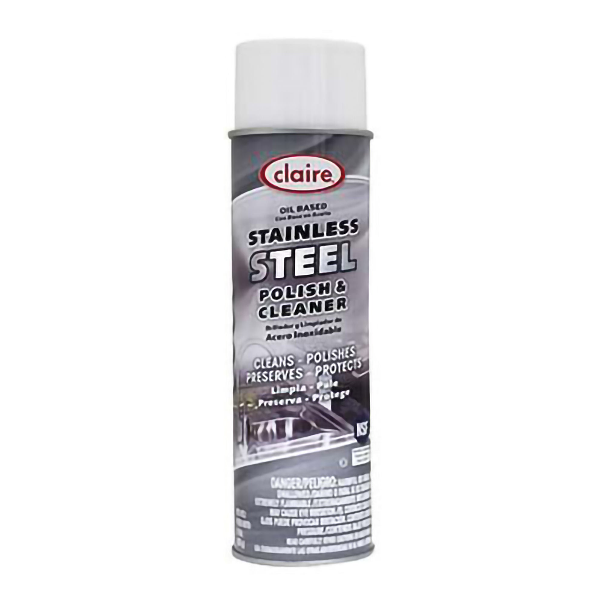 Steris - CL841 Stainless Steel Cleaner Claire® Aerosol Spray Liquid 15 oz. Can Lemon Scent NonSterile