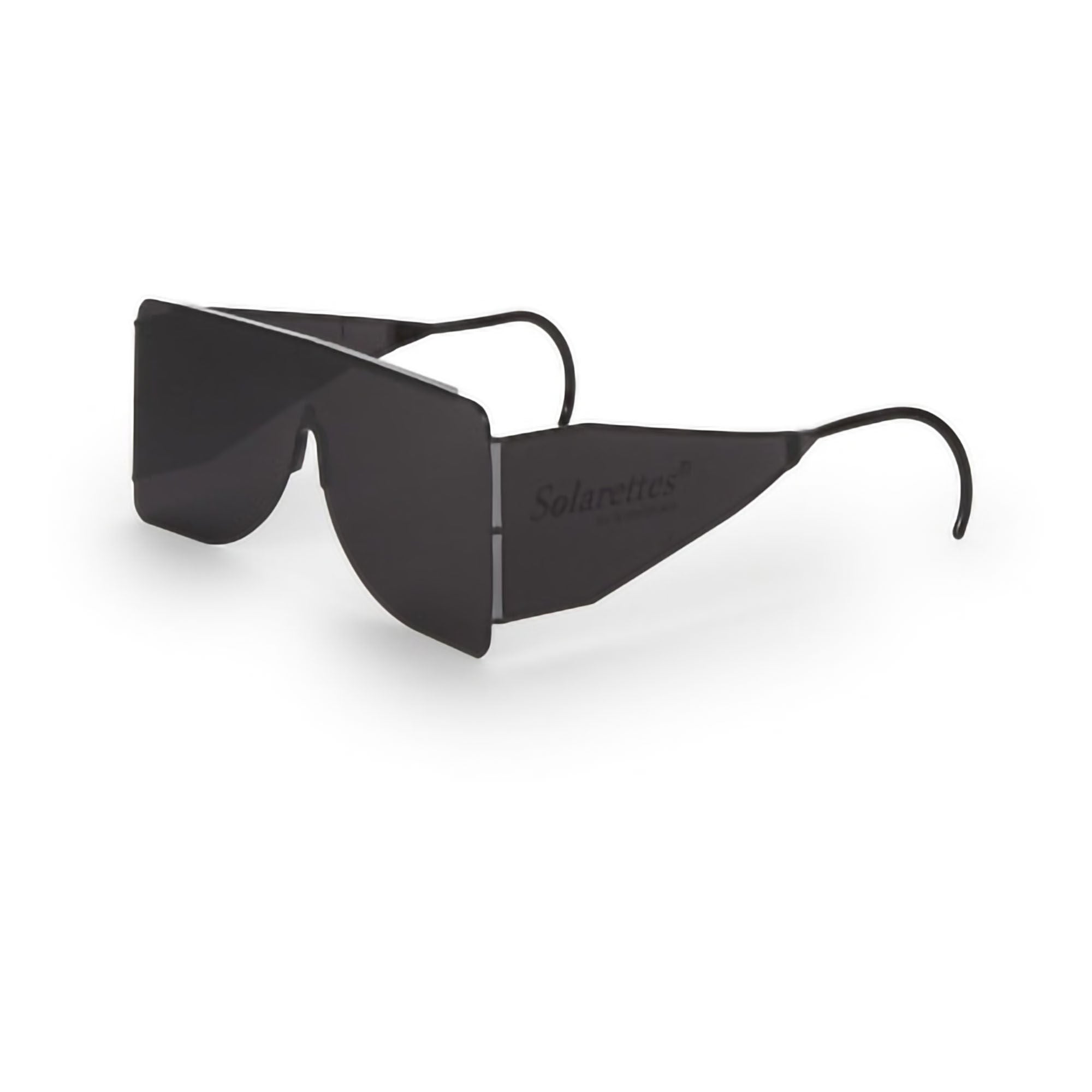 Dioptics - 5108A.FGX Post Mydriatic Glasses Solarettes® Side Shield Uncoated Smoke Tint Plastic Lens Black Frame Over Ear One Size Fits Most
