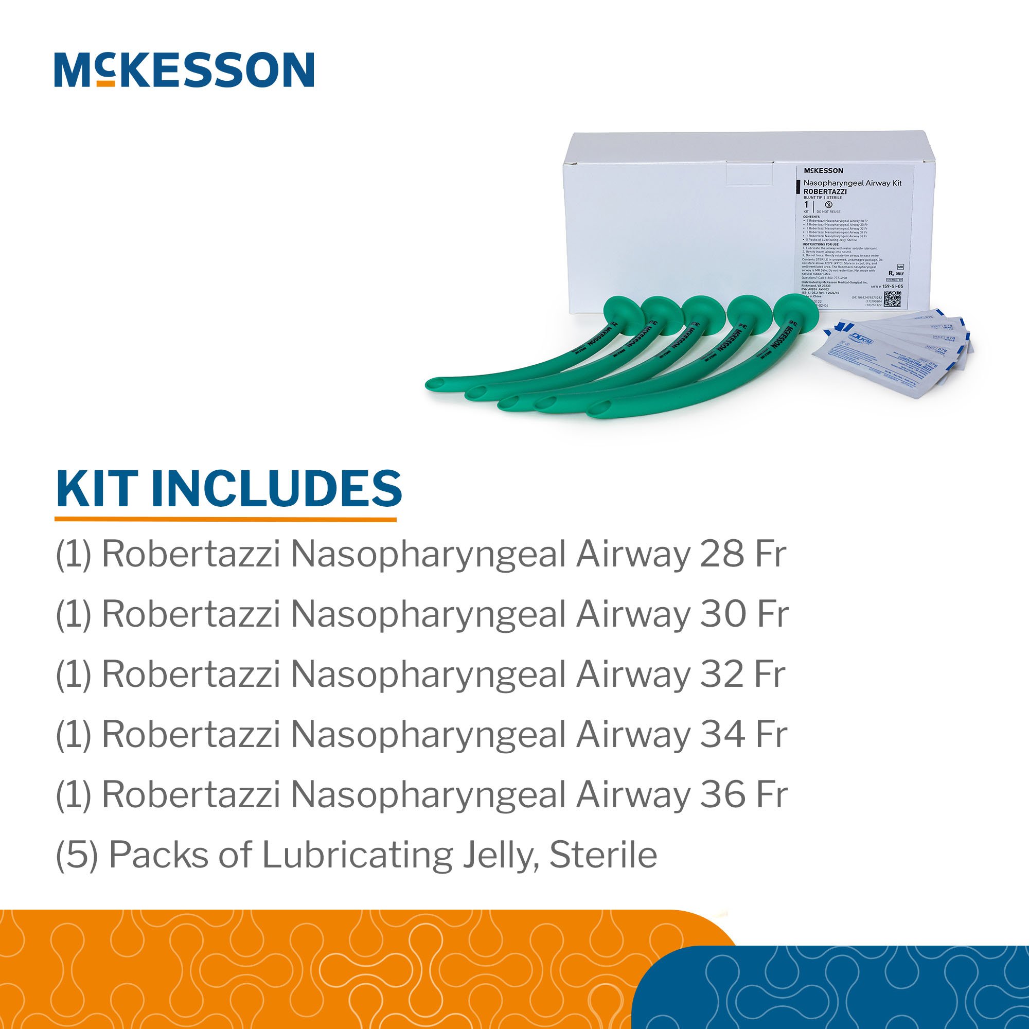 McKesson Nasopharyngeal Airway Set 159-SI-05 by McKesson Brand