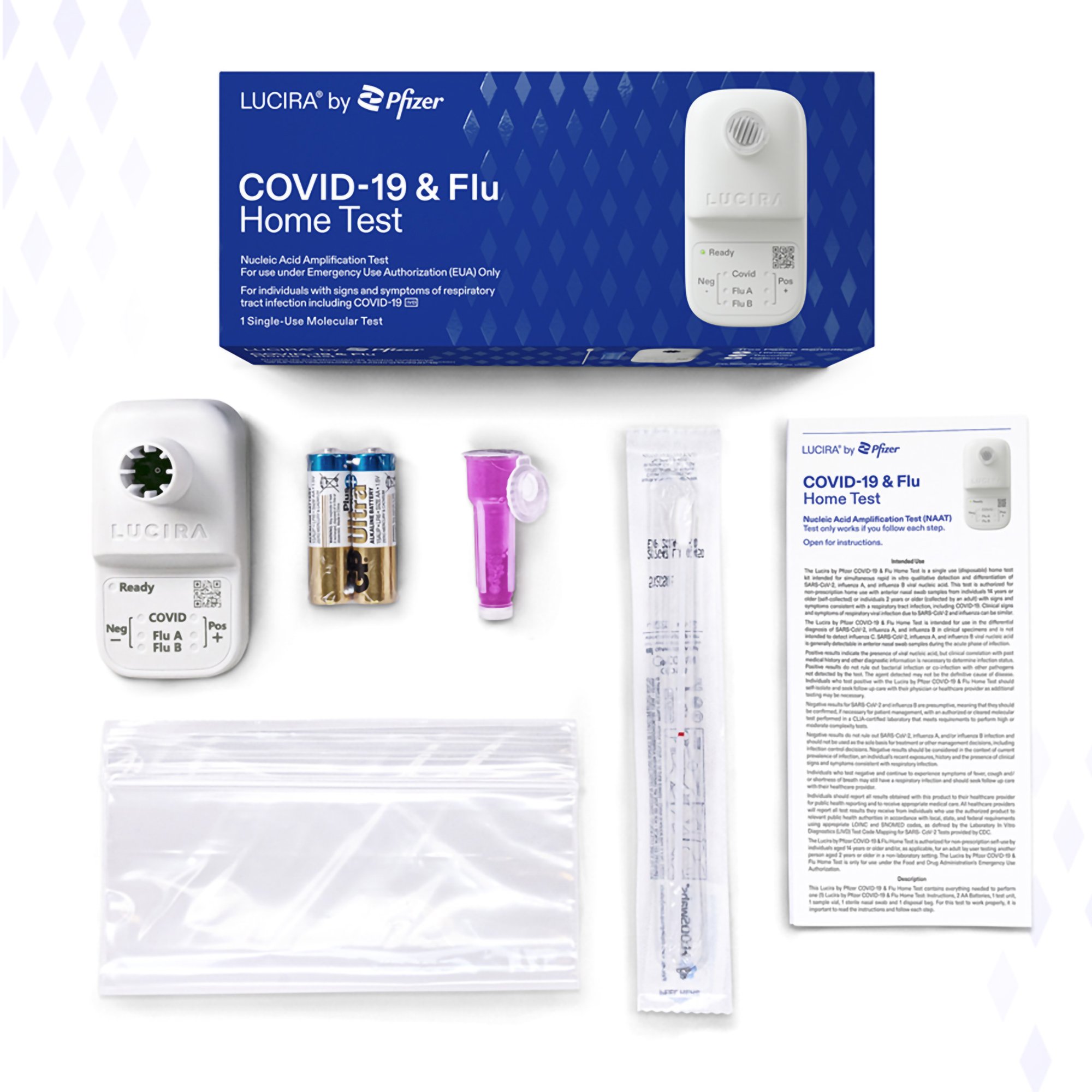 Pfizer (Lab) 0069-9701-48 - Lucira™ by Pfizer Covid-19 & Flu At-Home Test - 1/Kit, 24/Case