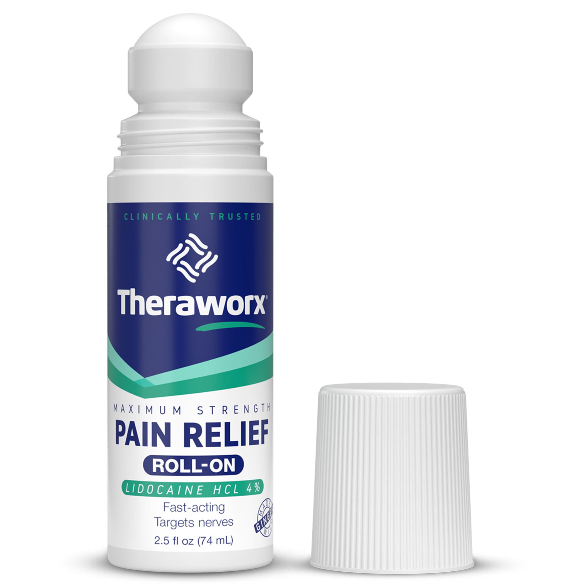 Avadim - NRV-25R-4X4 Theraworx® Maximum Strength Pain Relief Roll-On with 4% Lidocaine