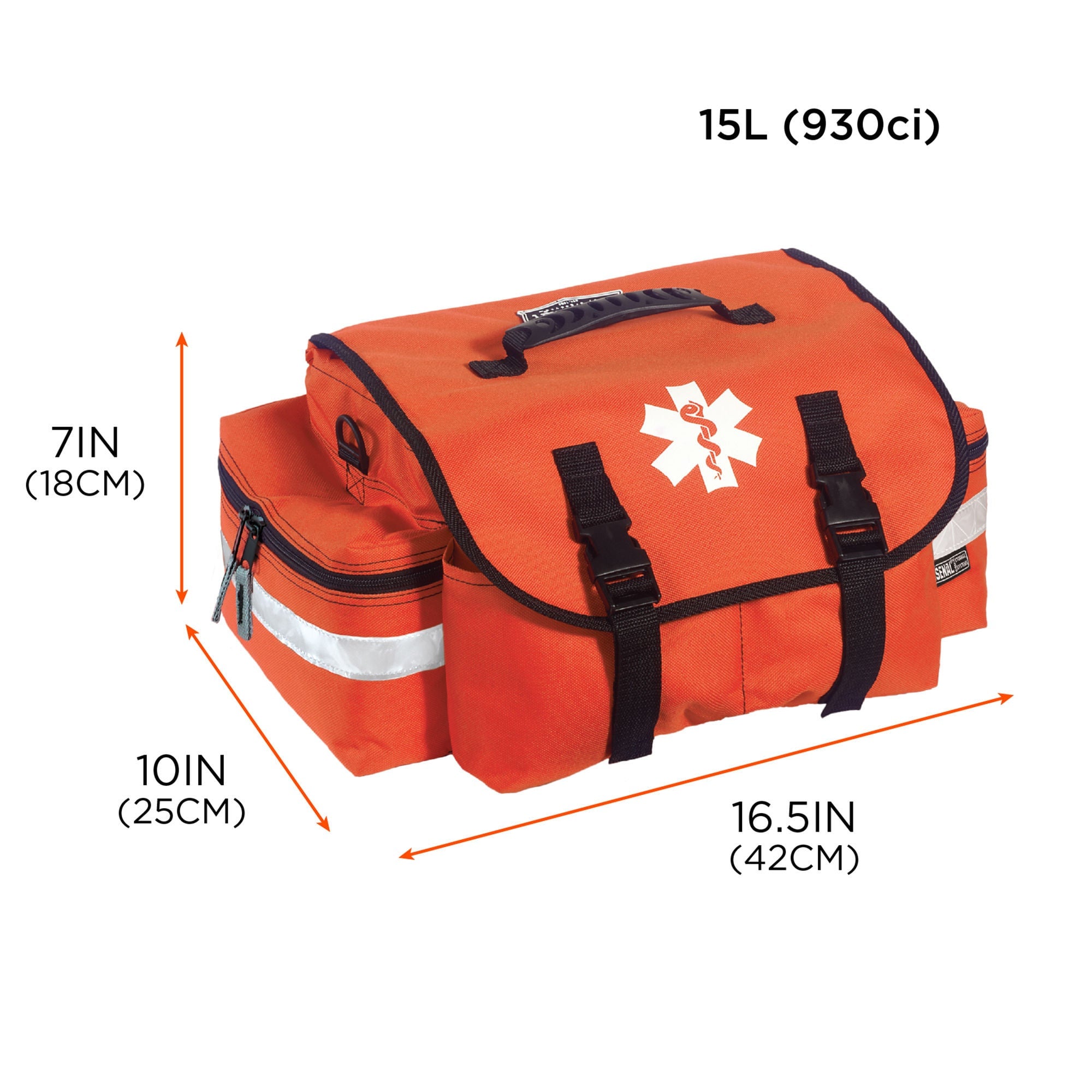 Ergodyne - 13418 EMS Jump Bag Arsenal 5210 Orange 600D Polyester 7 X 10 X 16-1/2 Inch