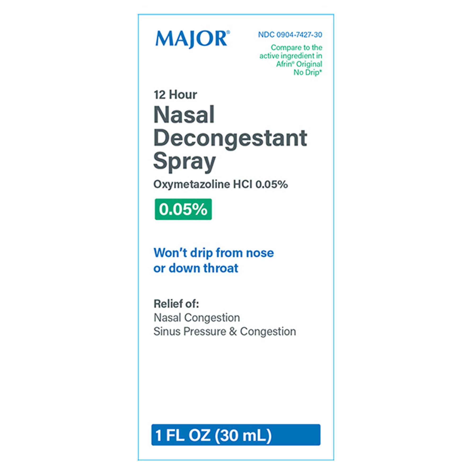 Major Pharmaceuticals - 00904742730 Major® 0.05% Oxymetazoline Nasal Decongestant Spray
