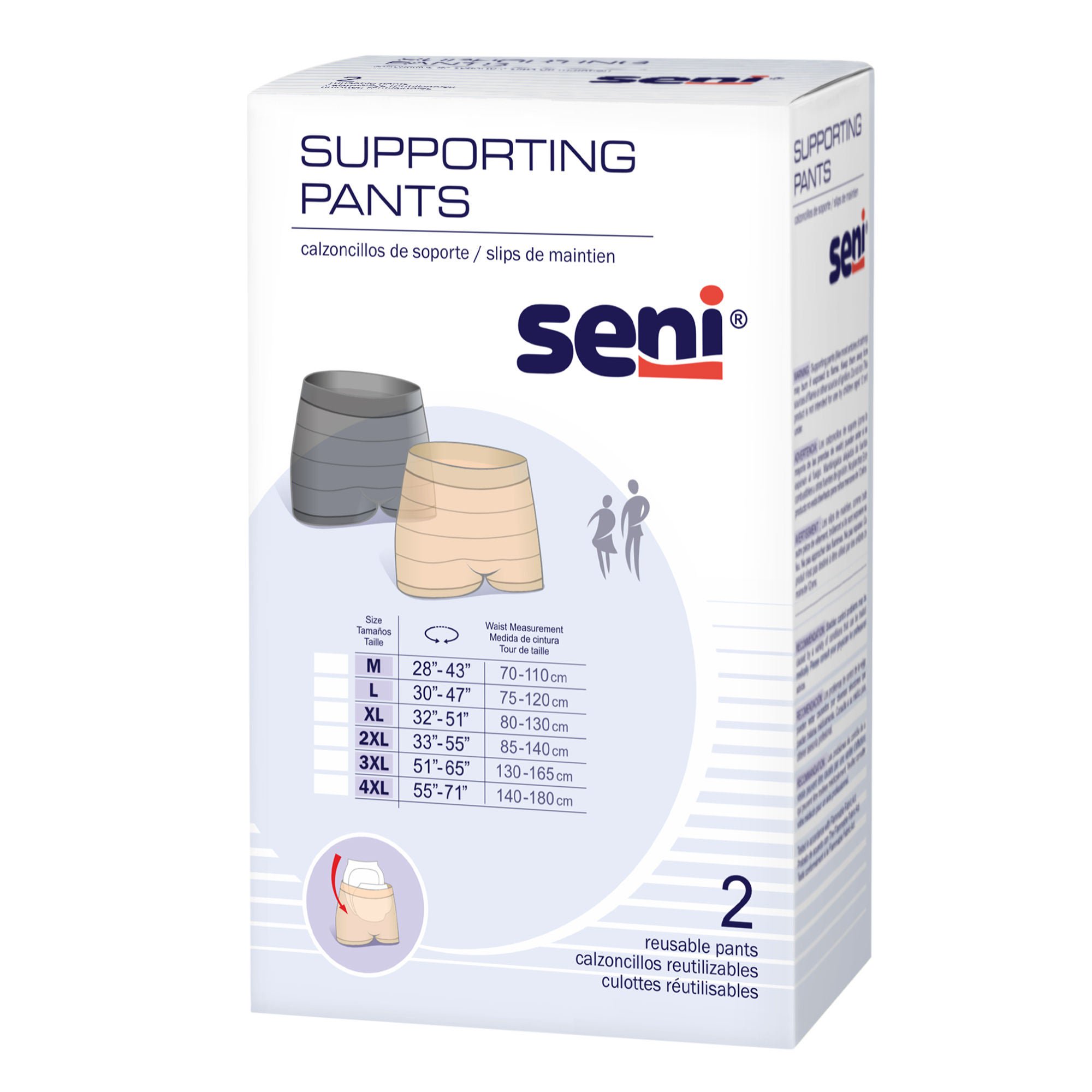 TZMO USA Inc - S-3X02-US1 Seni® Pull On Boxer Style Knit Pant