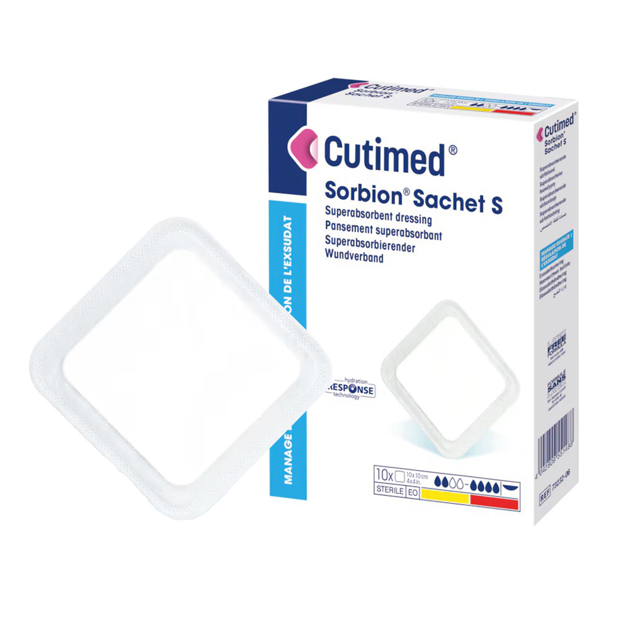 BSN Medical - 7323268 Gelling Fiber Wound Dressing Cutimed® Sorbion® Sachet S 5 X 5 Inch Square Sterile