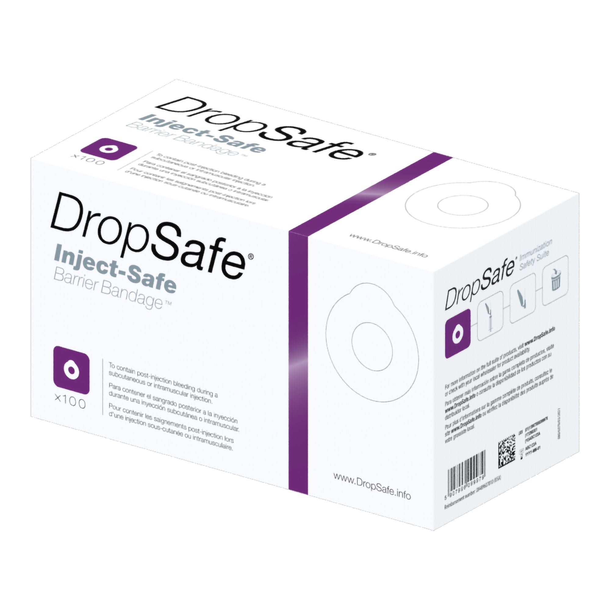 HTL-STREFA - 6070 DropSafe® Inject-Safe Barrier Bandage™ Pre-Injection Adhesive Strip