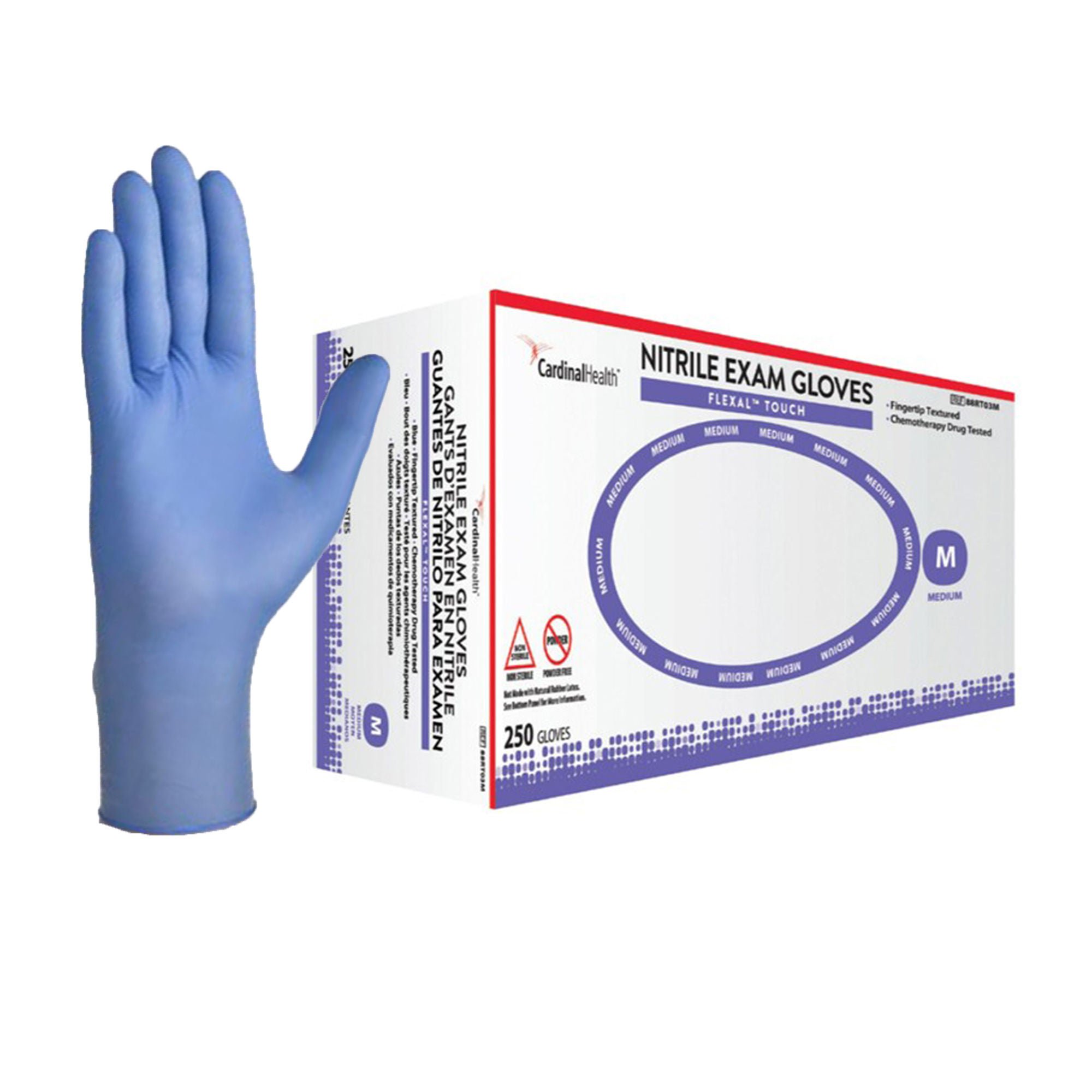 Cardinal - 88RT06XXL Flexal™ Touch Nitrile Exam Glove, 2X-Large, Blue