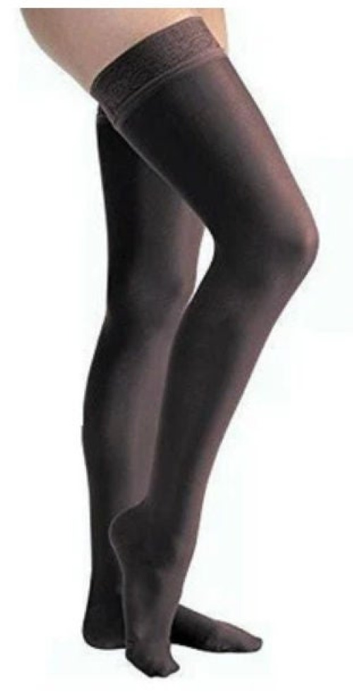 BSN Medical - 6055932 Compression Stocking Jobst® Activa Thigh High Large Black Closed Toe