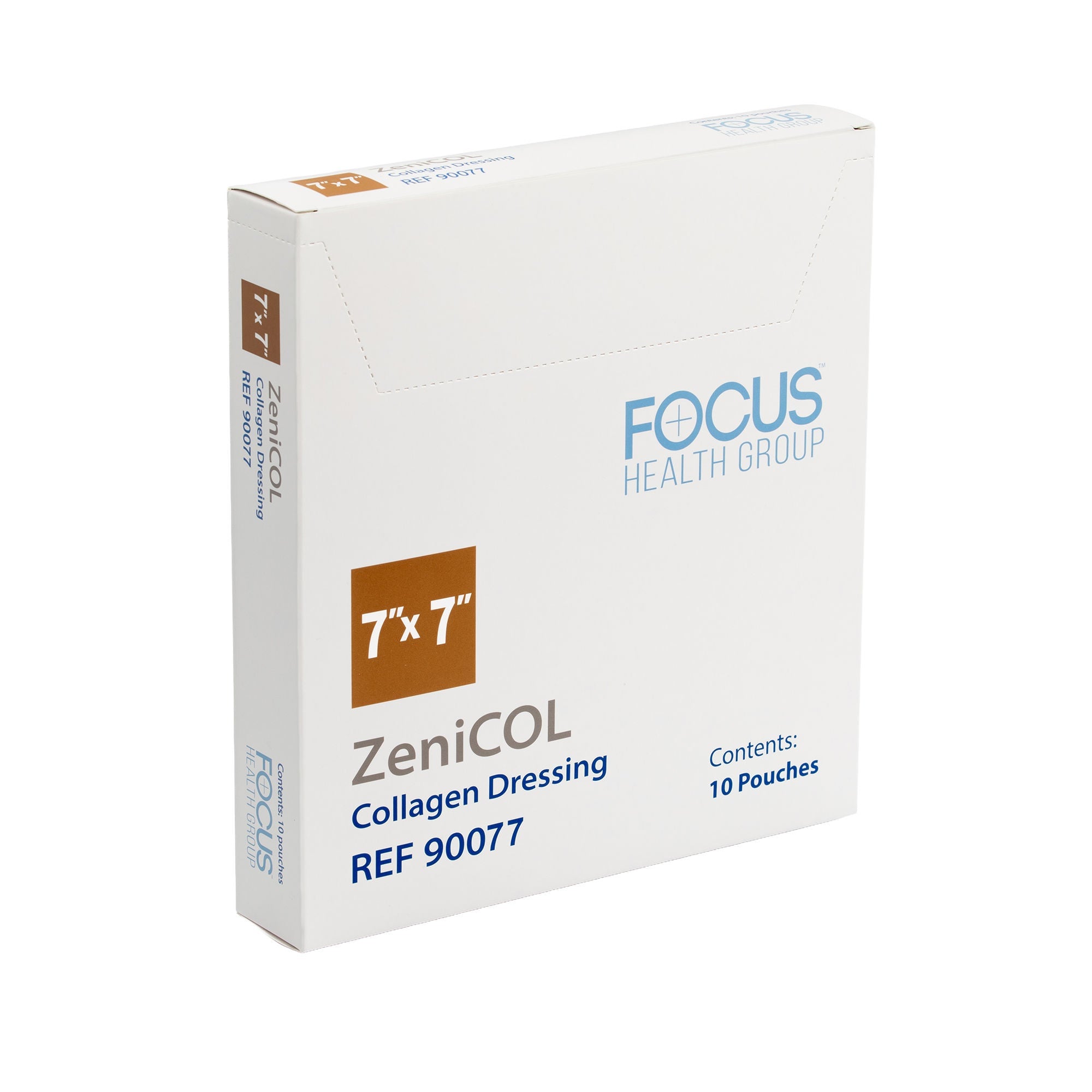 Focus Health Group - 90077 Collagen Dressing ZeniCOL 7 X 7 Inch Square Sterile
