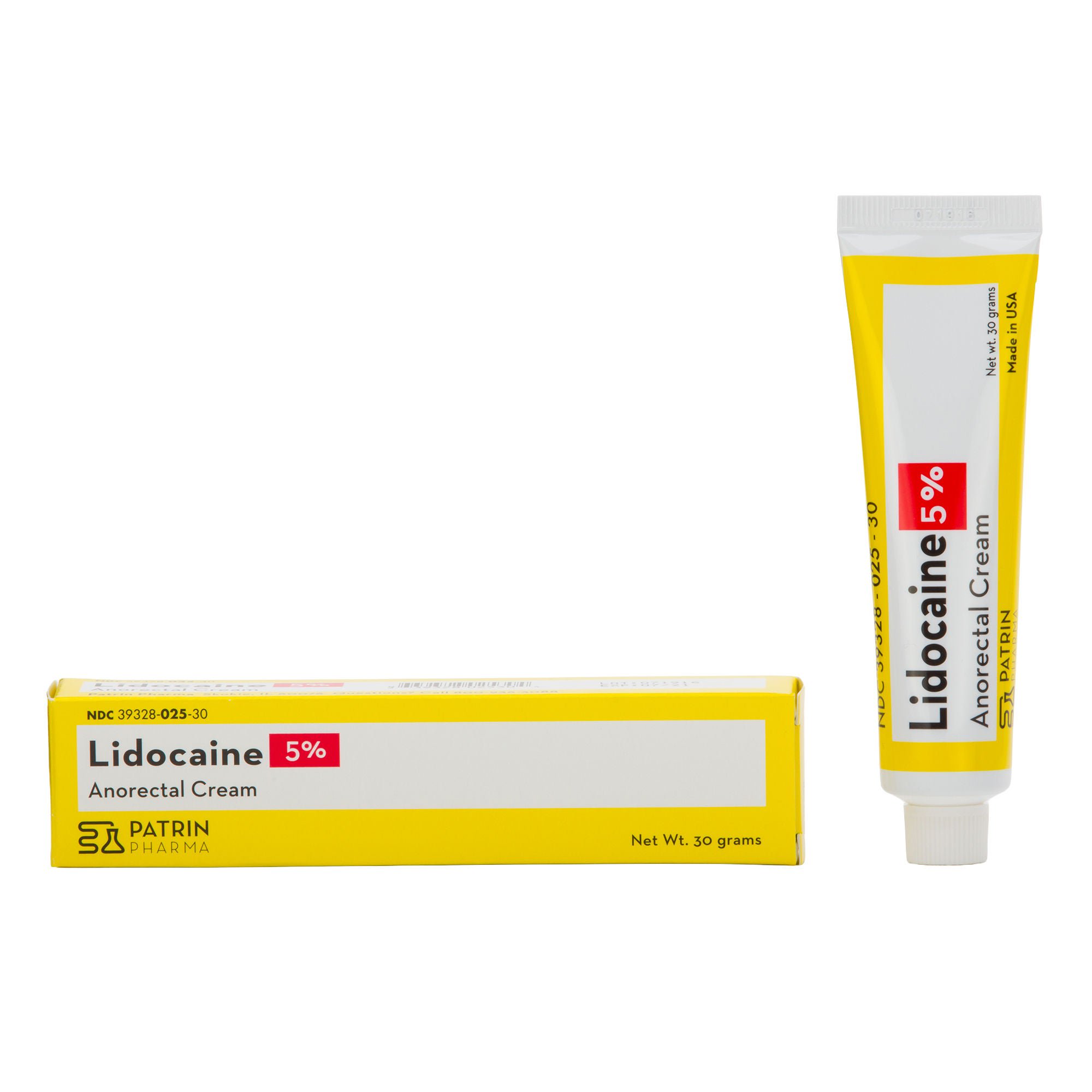 Patrin Pharma Inc - 39328002530 Topical Pain Relief 5% Strength Lidocaine HCl Cream 30 Gram