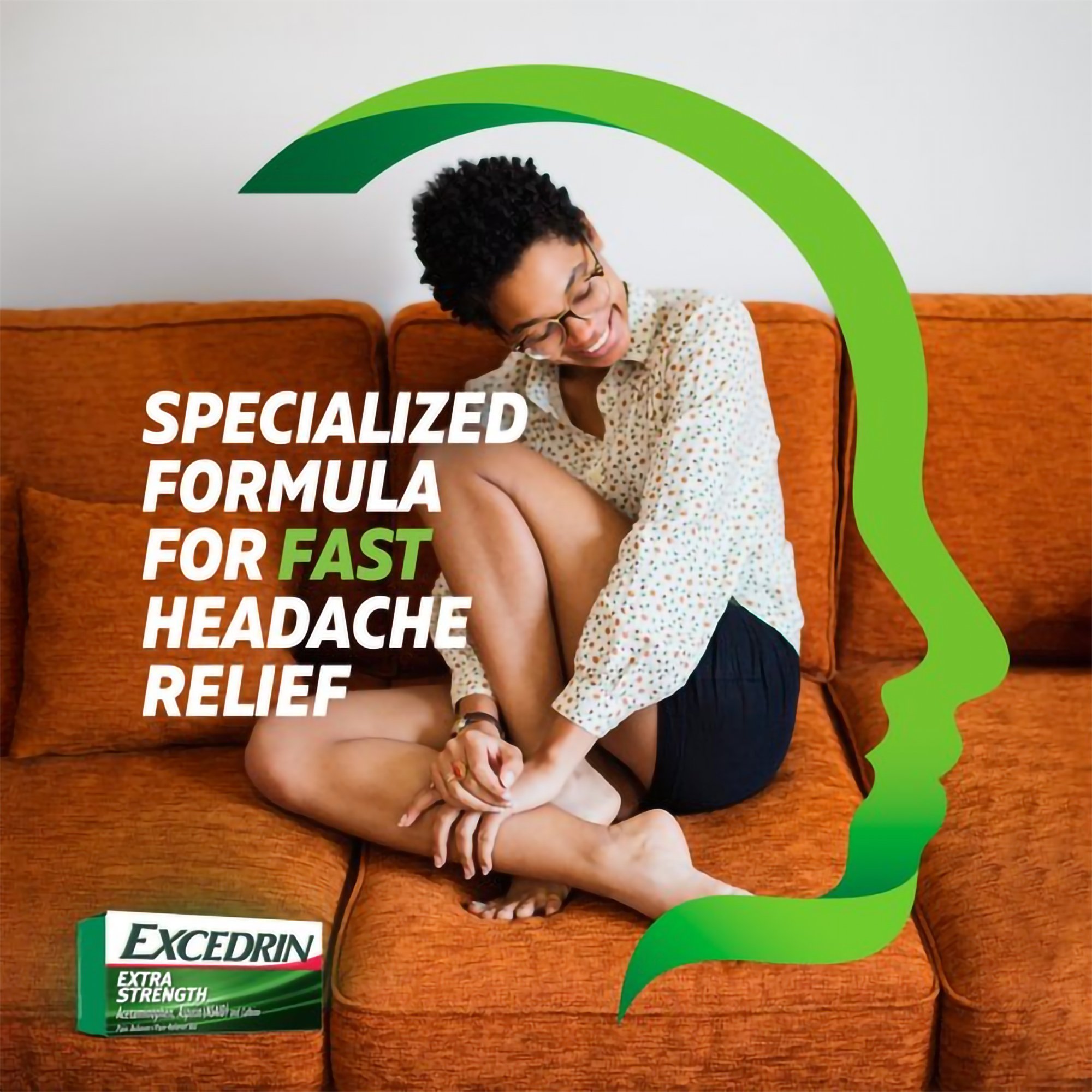 Haleon US Services Inc 00067200204 - Excedrin® Migraine Relief Caplets with Acetaminophen, Aspirin and Caffeine - 1/Bottle