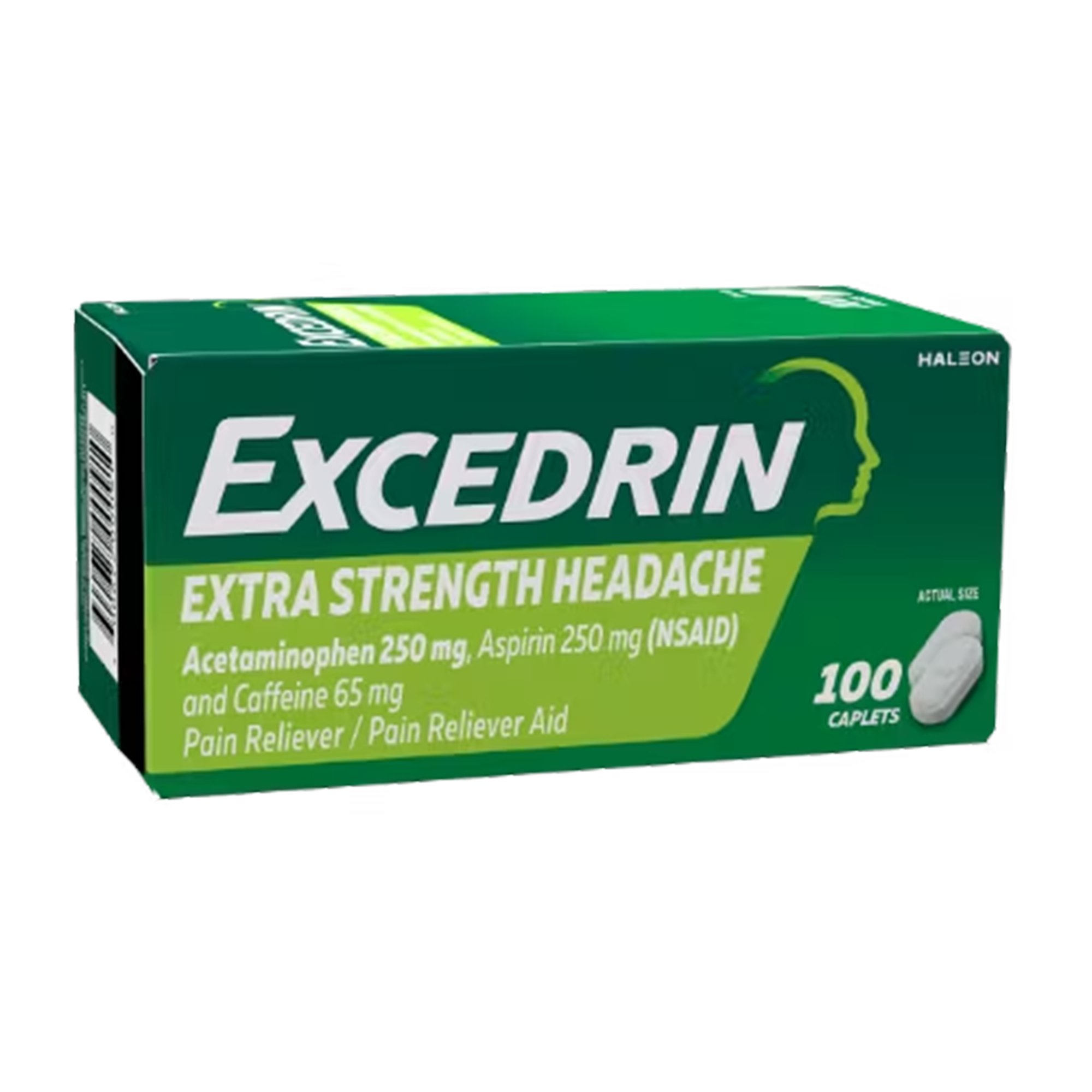 Haleon US Services Inc 00067200204 - Excedrin® Migraine Relief Caplets with Acetaminophen, Aspirin and Caffeine - 1/Bottle