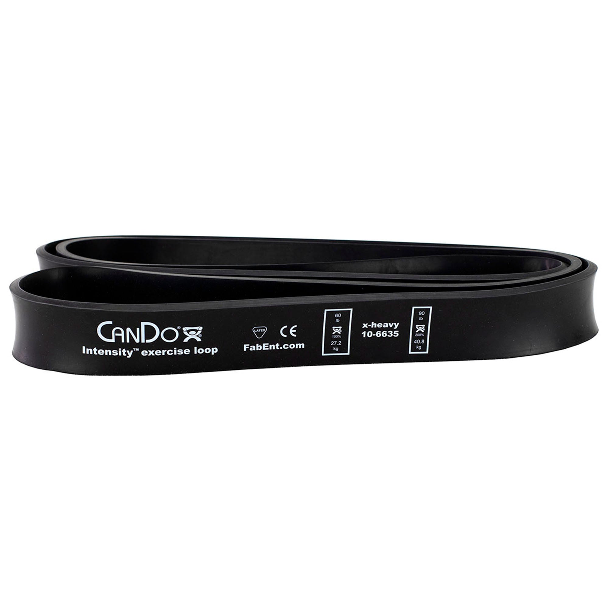 Fabrication Enterprises - 10-6635 Exercise Resistance Band Loop CanDo® Black / Silver / Gold 1-1/2 X 40 Inch X-Heavy Resistance