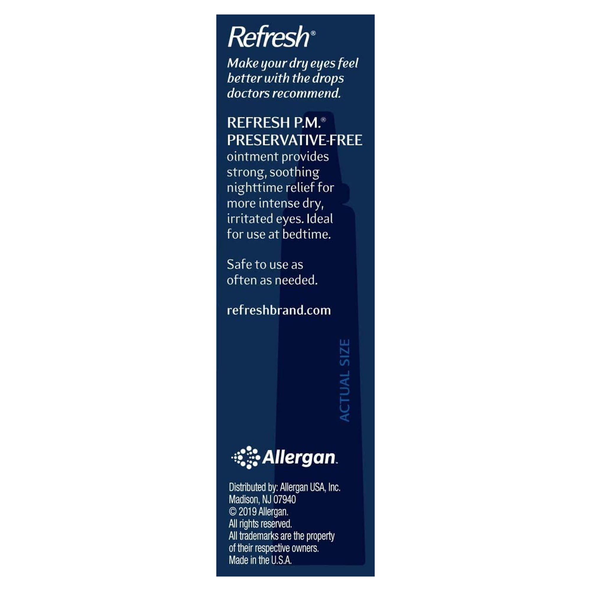 Allergan Pharmaceutical 00023066704 - Refresh P.M.® Lubricant Eye Ointment, 0.12-ounce Dropper Bottle - 1/Each