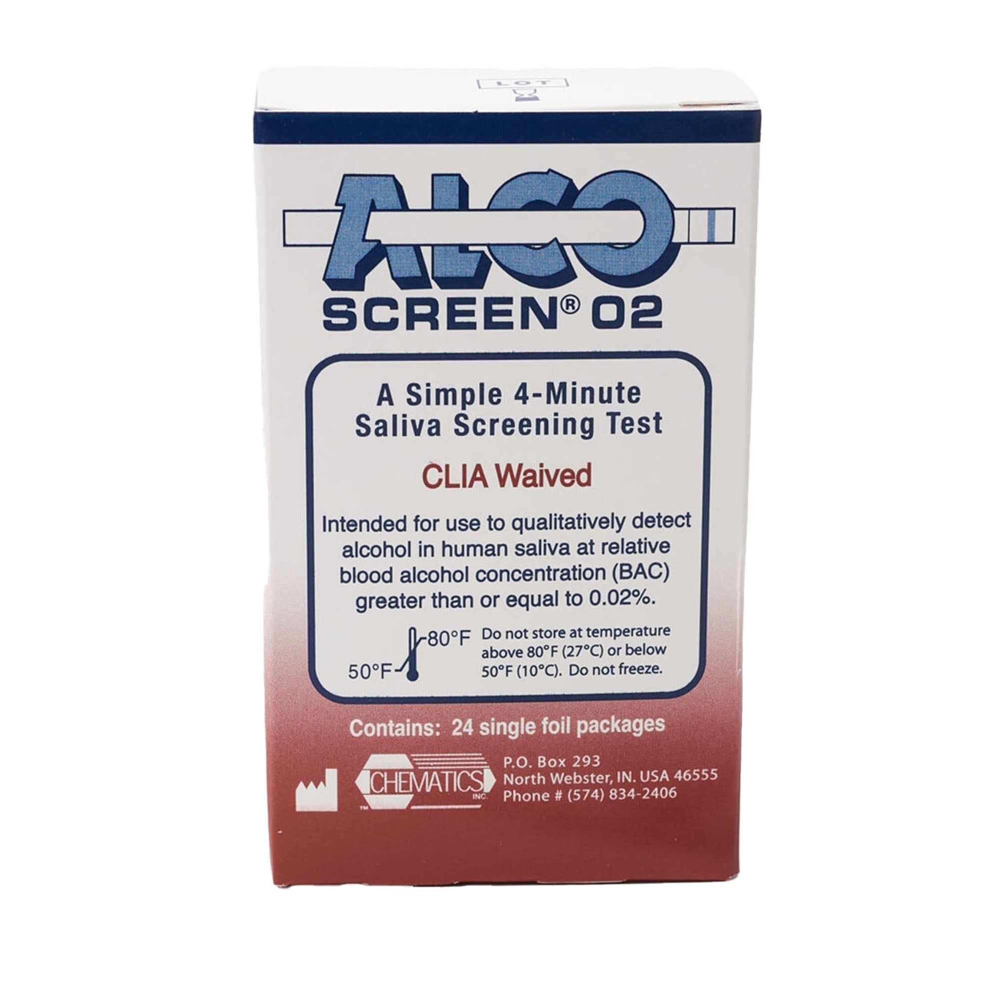 Jant Pharmacal Corp - DS85C124DT Drugs of Abuse Test Kit Alco-Screen® Alcohol Screen 24 Tests CLIA Waived