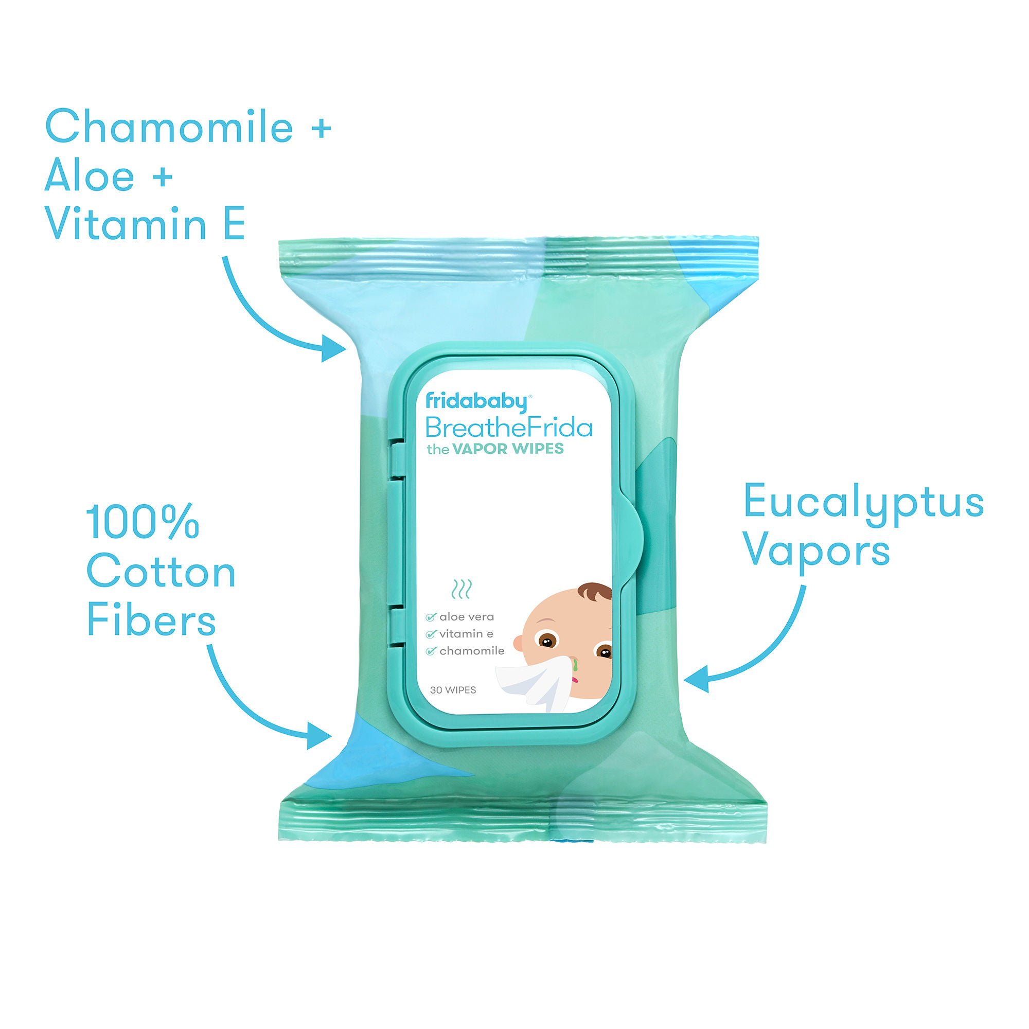 Fridababy LLC - 100000046 BreatheFrida™ the BoogerWiper Nose + Chest Wipes