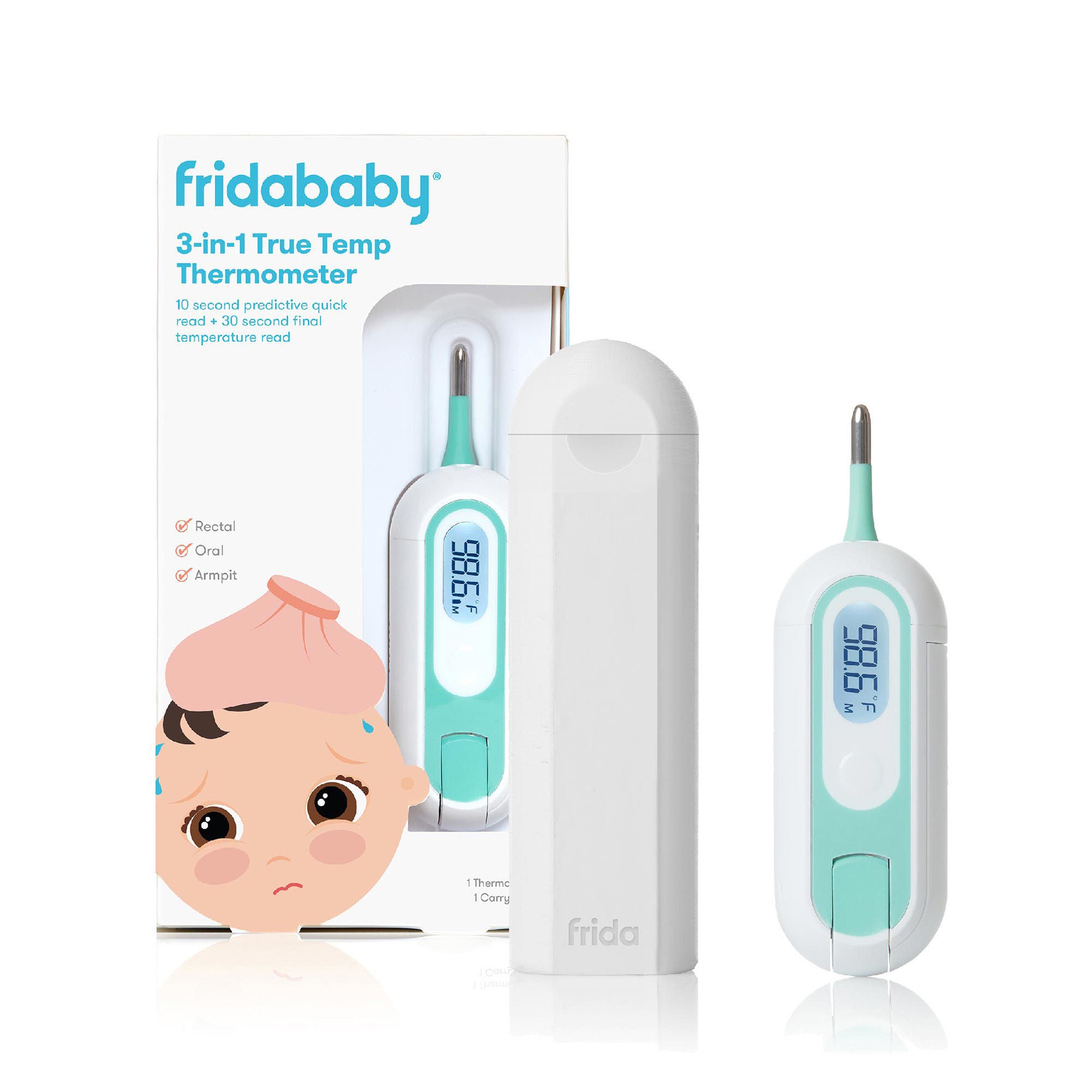 Fridababy LLC - 100000060 Digital Stick Thermometer Fridabady® Oral / Rectal / Axillary Probe Handheld