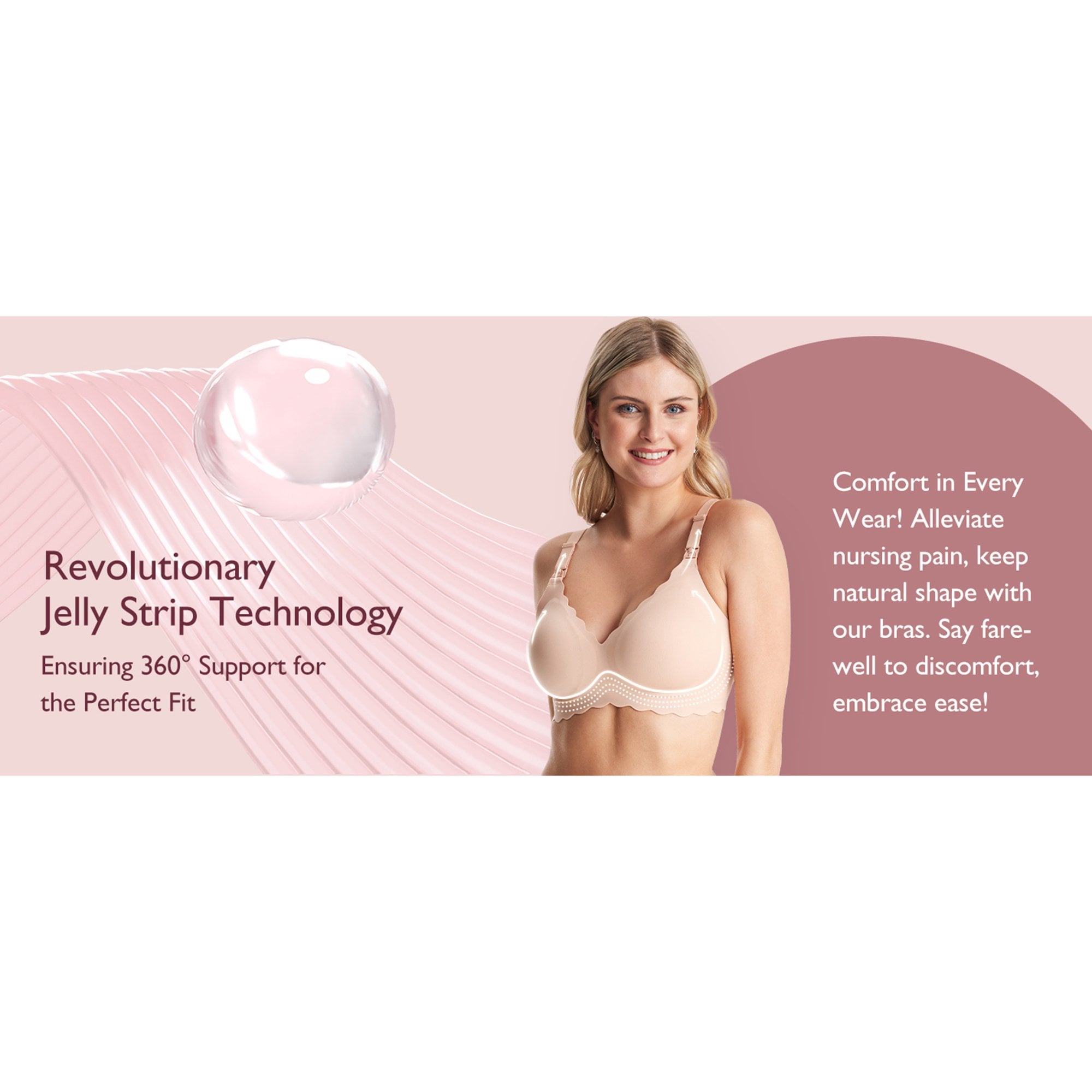 Momcozy Jelly Strip Nursing Bra FB046-SK100L-A by Root Technology