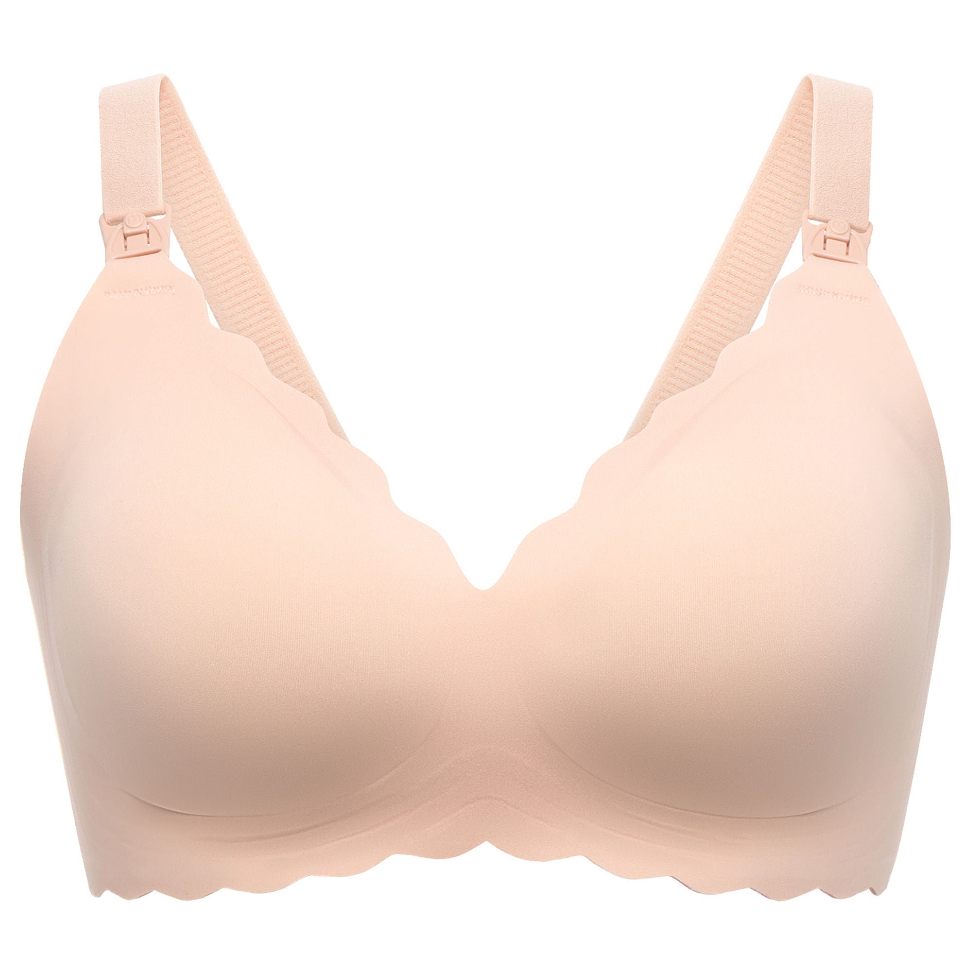 Root Technology Ltd - FB046-SK100M-A Nursing Bra Momcozy Jelly Strip 34 to 36 Inch Chest Medium Beige Back Hook and Eye Closure Adjustable Shoulder Strap