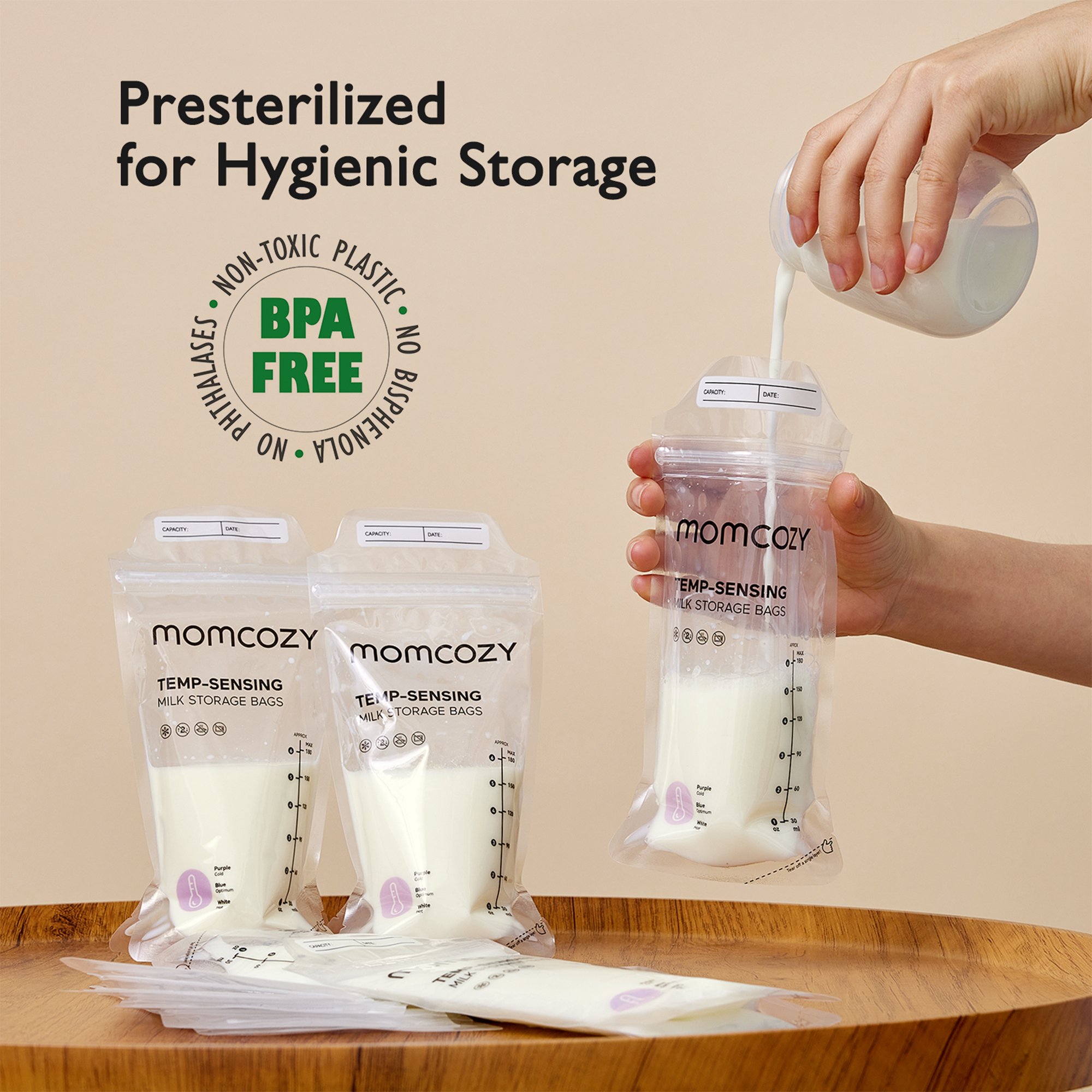 Root Technology Ltd MS015-PK83000N00101-A - Momcozy Breast Milk Storage Bag, 6-ounce capacity - 1/Pack