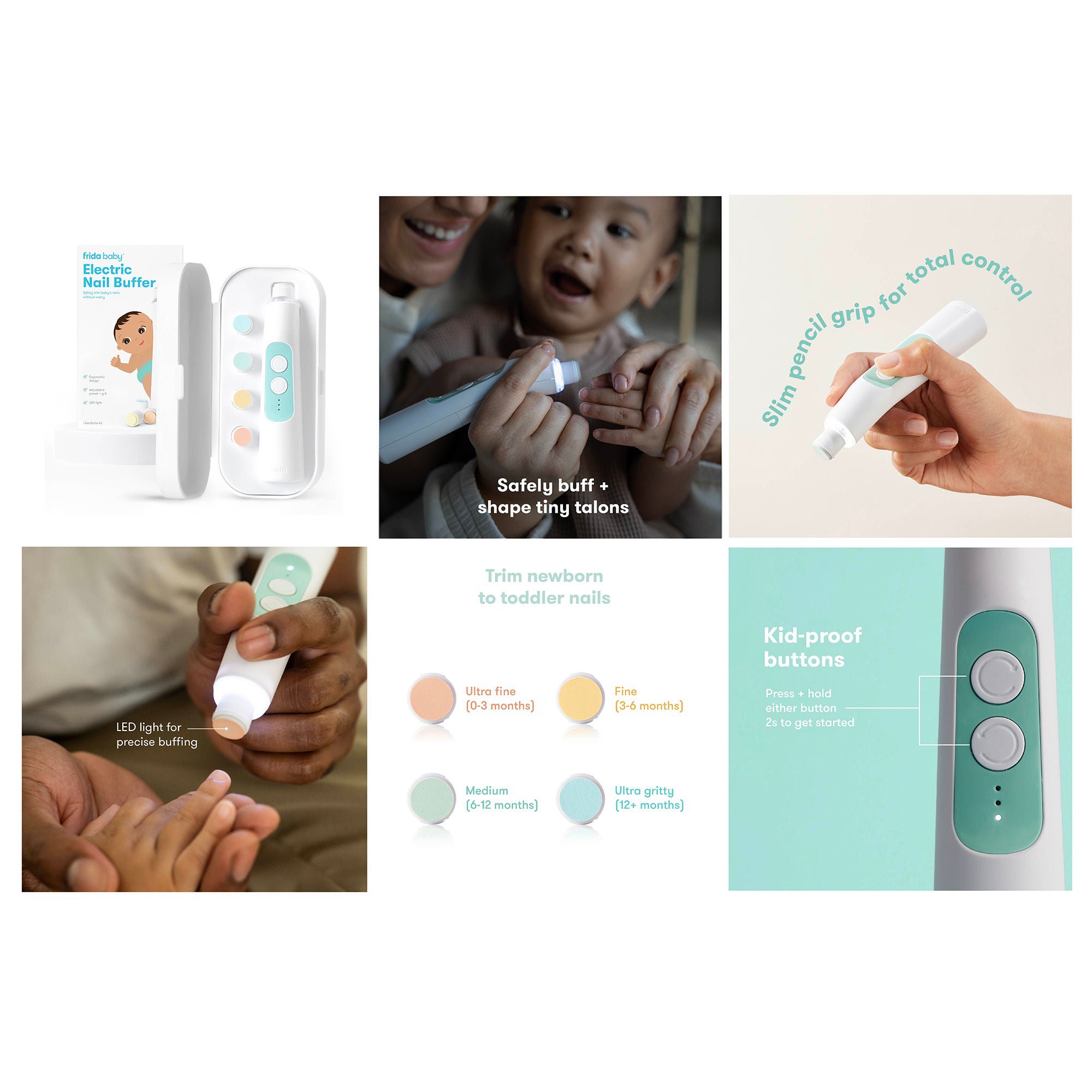 Fridababy LLC - 100001305 Electric Nail Buffer Kit frida baby