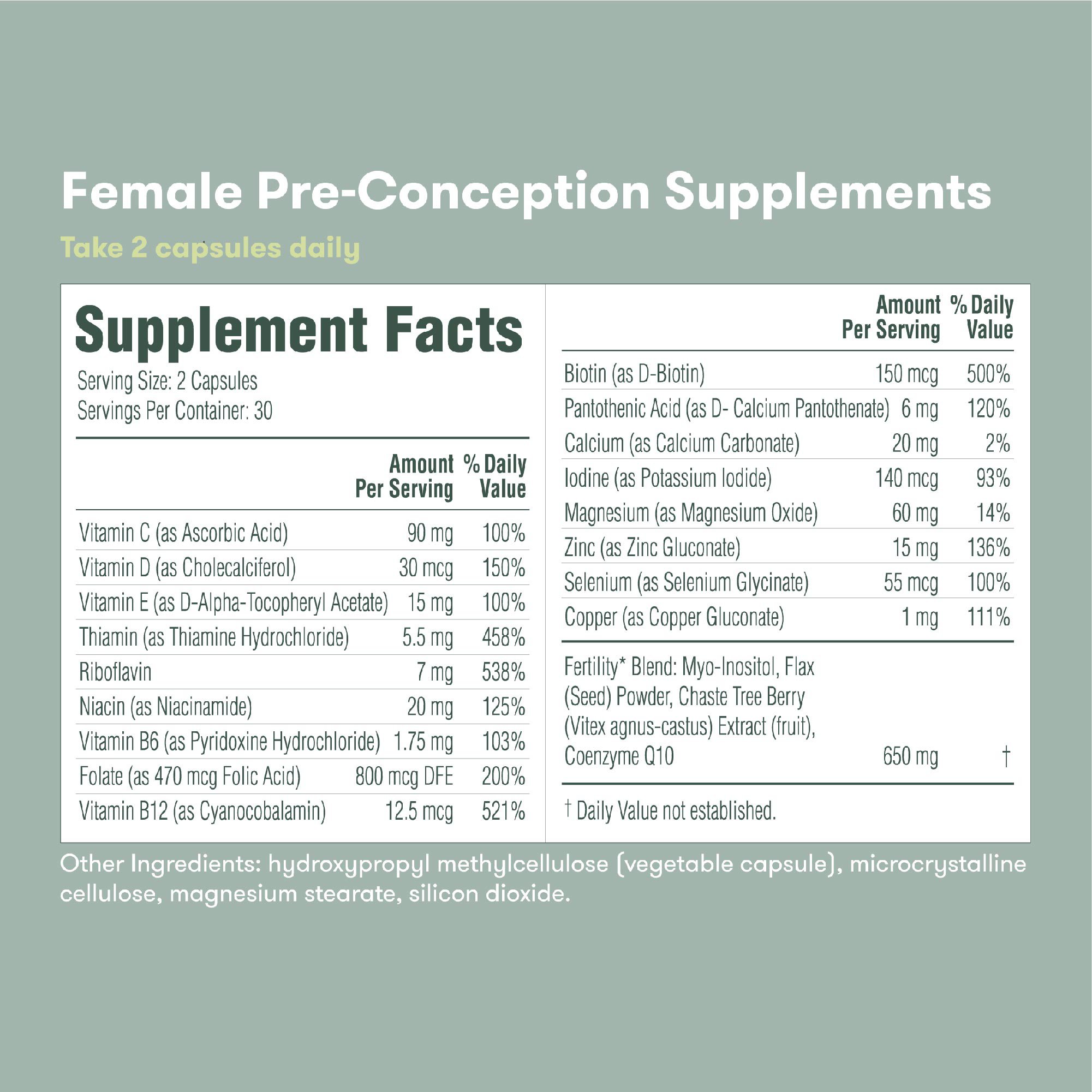 Fridababy LLC 100001460 - Frida Fertility Pre-Conception Supplement - 60/Bottle, 720/Case