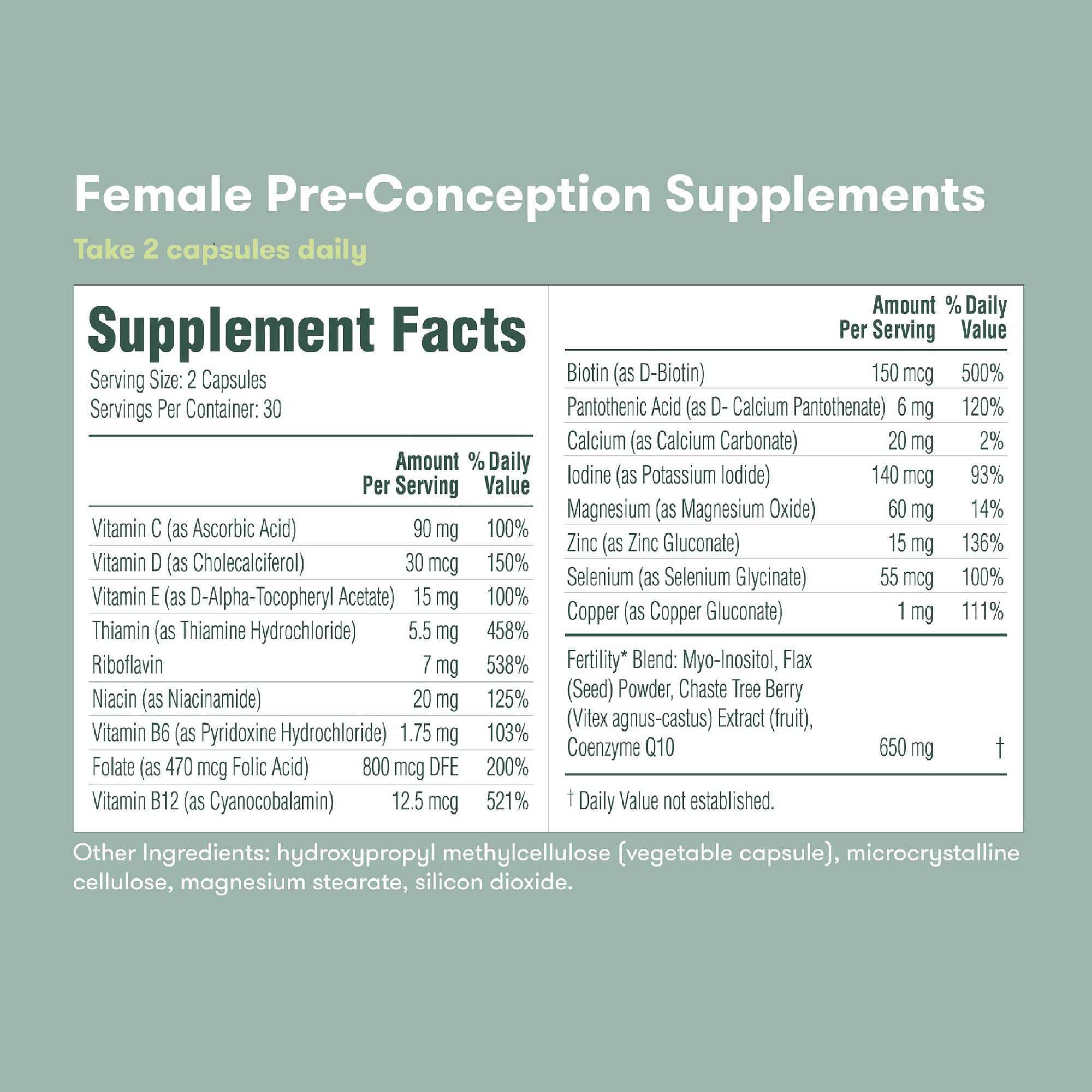 Fridababy LLC 500001265 - Frida Fertility Pre-Conception Supplement Set - 1/Kit, 12/Case