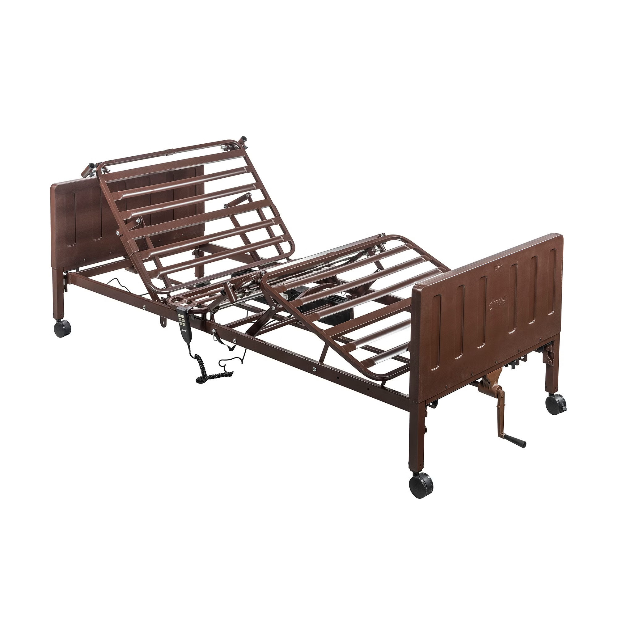Drive DeVilbiss Healthcare - 15030N Semi-Electric Bed Delta® Home Care 88 Inch Length Adjustable Deck 3 Functions 13-1/2 to 23 Inch Height Range