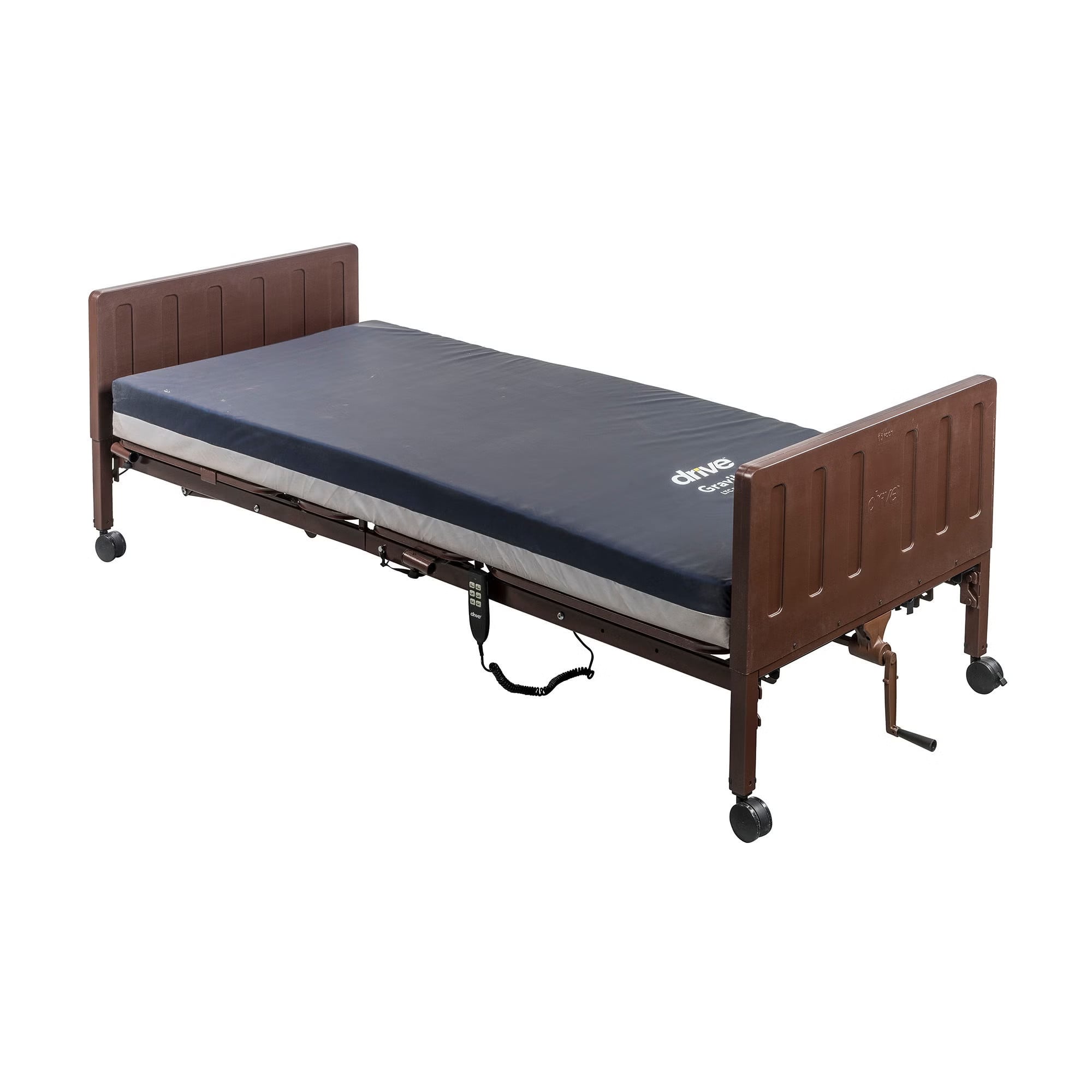 Drive DeVilbiss Healthcare - 15030N Semi-Electric Bed Delta® Home Care 88 Inch Length Adjustable Deck 3 Functions 13-1/2 to 23 Inch Height Range