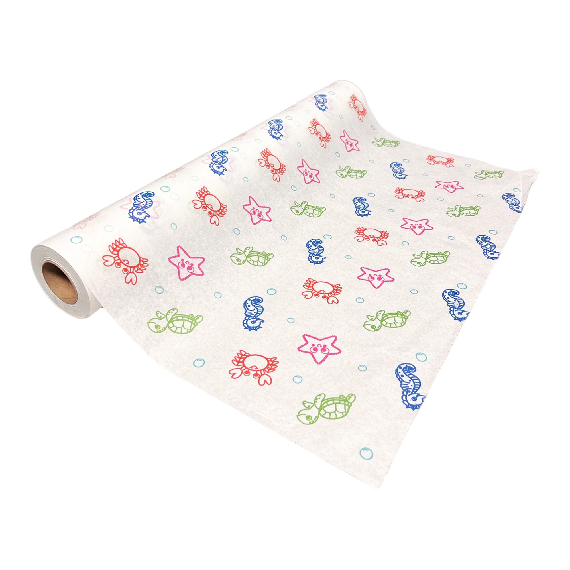 McKesson Brand - 143-18225SS Table Paper McKesson 18 Inch Width 225 Foot Length Print (Sea Friends) Smooth