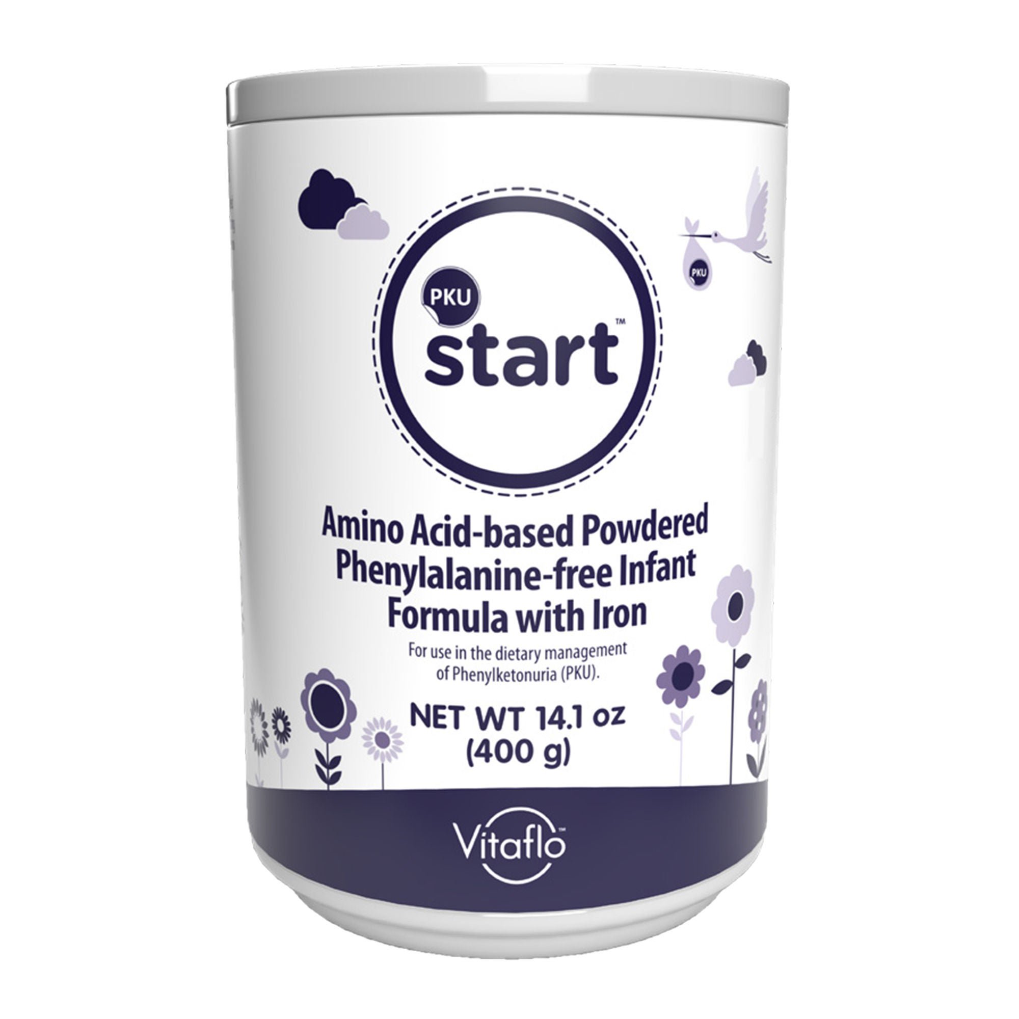 Vitaflo USA LLC - 812539025900 Infant Formula PKU start™ Unflavored 400 Gram Can Powder Amino Acid PKU