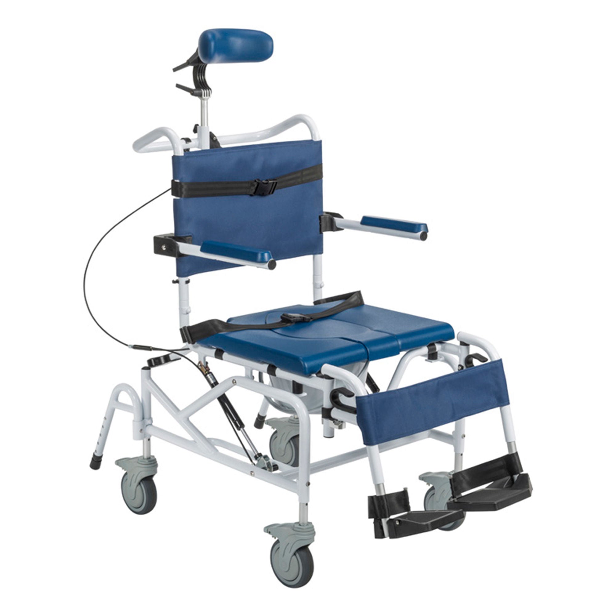 Drive DeVilbiss Healthcare - NRS18010 3-in-1 Commode / Shower Chair Flip-Back Arms Aluminum Frame Reclining Backrest 20 Inch Seat Width 300 lbs. Weight Capacity