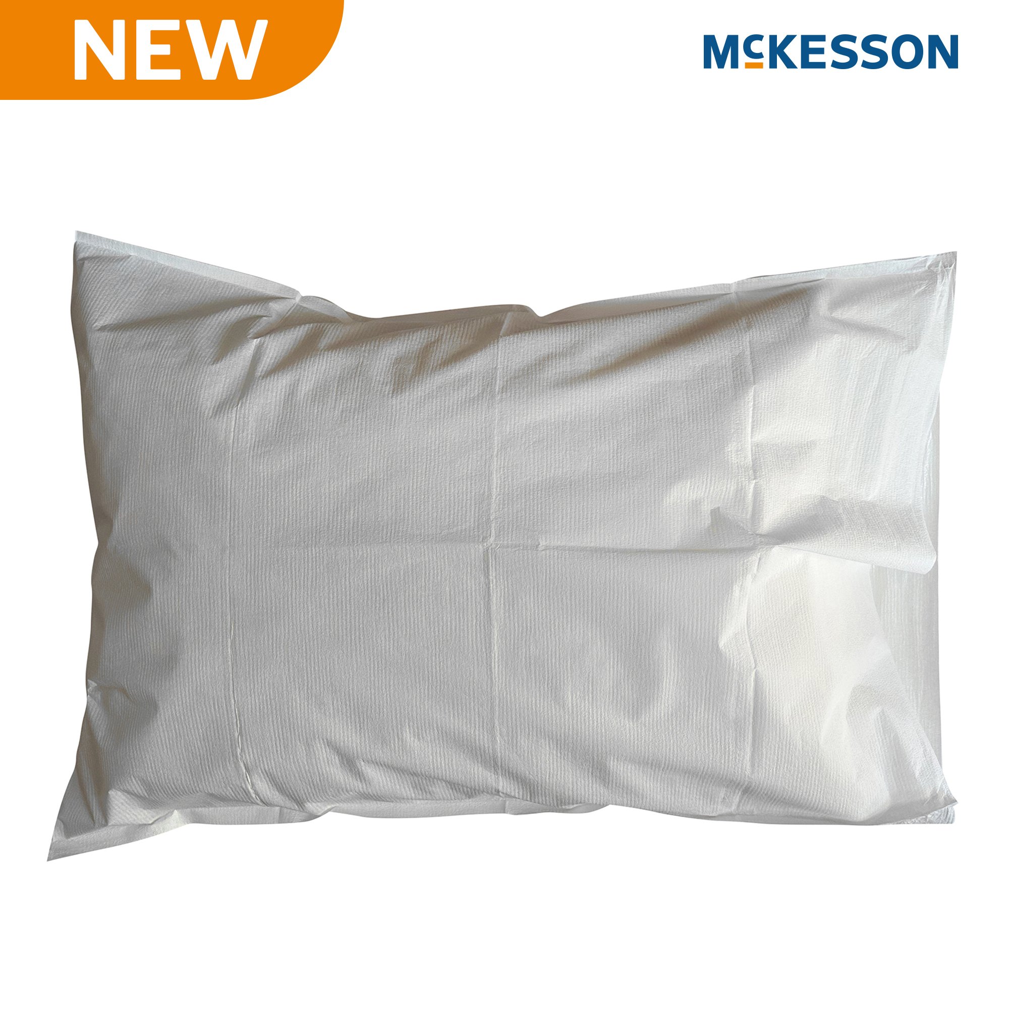 McKesson Brand 16-JCPM7 - McKesson Pillowcase, Disposable, Standard, White, Tissue/Poly, 30 x 21 Inch - 100/Case