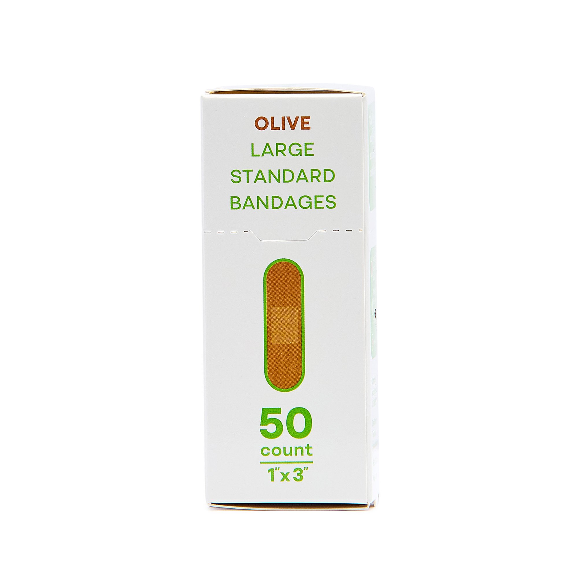Tru-Colour Products LLC TCB-GLS50 - Tru-Colour Skin Tone Shade Fabric Bandage Adhesive Strips – Olive, 1 x 3 Inch - 1/Box, 24/Case