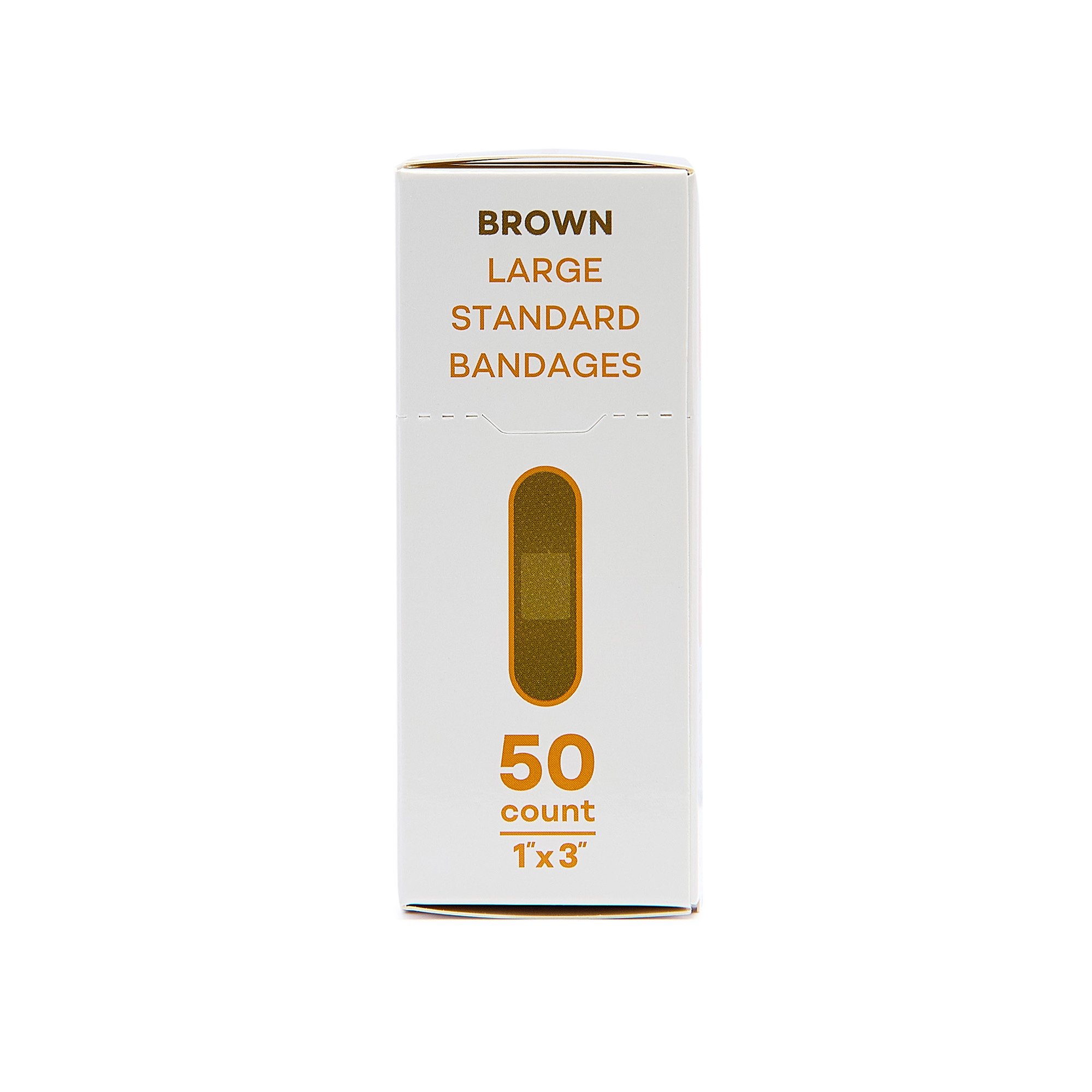 Tru-Colour Products LLC TCB-NLS50 - Tru-Colour Skin Tone Shade Fabric Bandage Adhesive Strips – Brown, 1 x 3 Inch - 1/Box, 24/Case