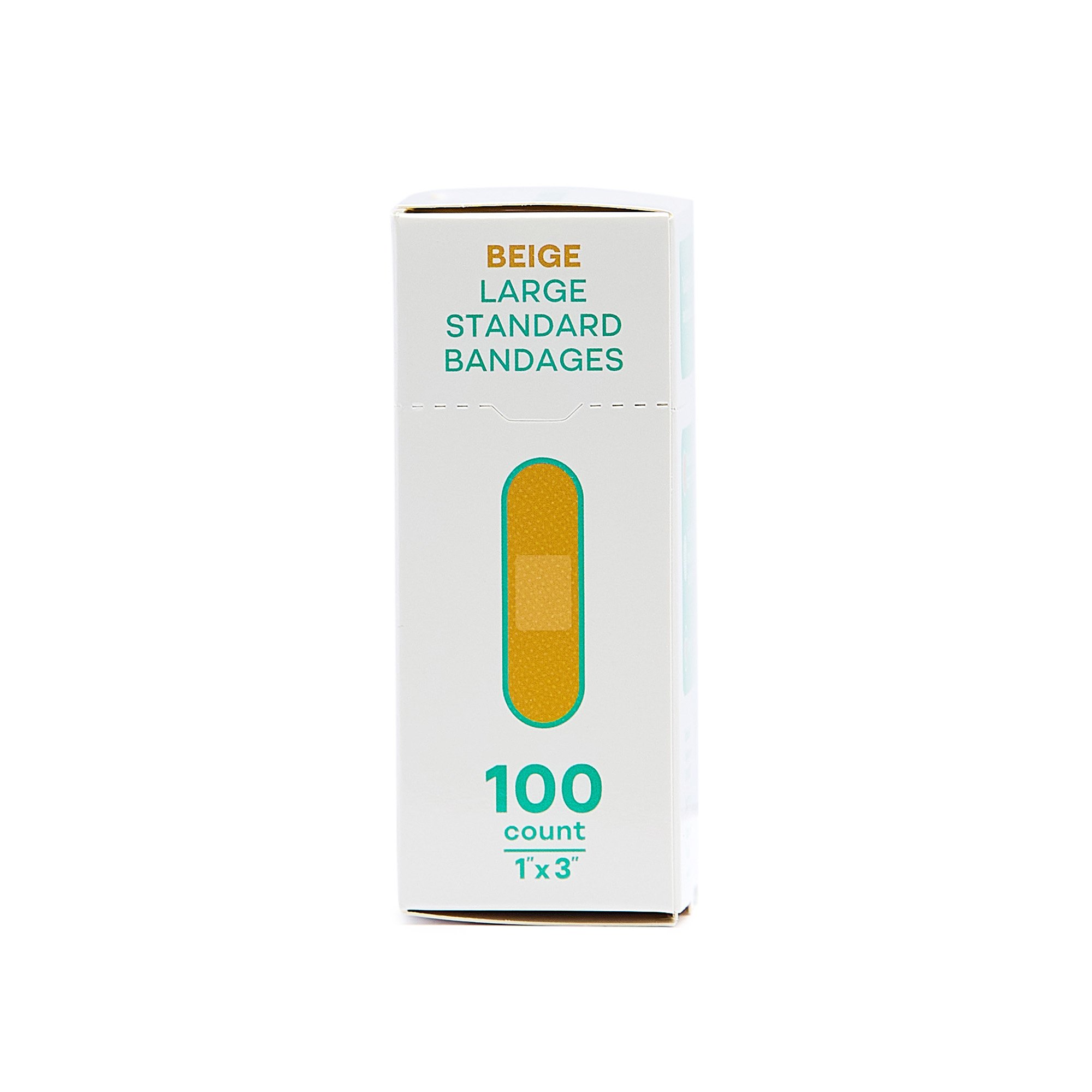 Tru-Colour Products LLC TCB-ALS100 - Tru-Colour Skin Tone Shade Fabric Bandage Adhesive Strips – Beige, 1 x 3 Inch - 1/Box, 12/Case