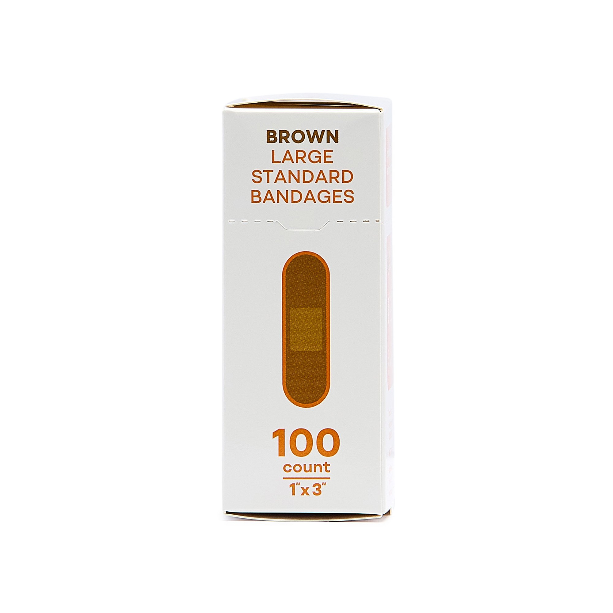 Tru-Colour Products LLC TCB-NLS100 - Tru-Colour Skin Tone Shade Fabric Bandage Adhesive Strips – Brown, 1 x 3 Inch - 1/Box, 12/Case