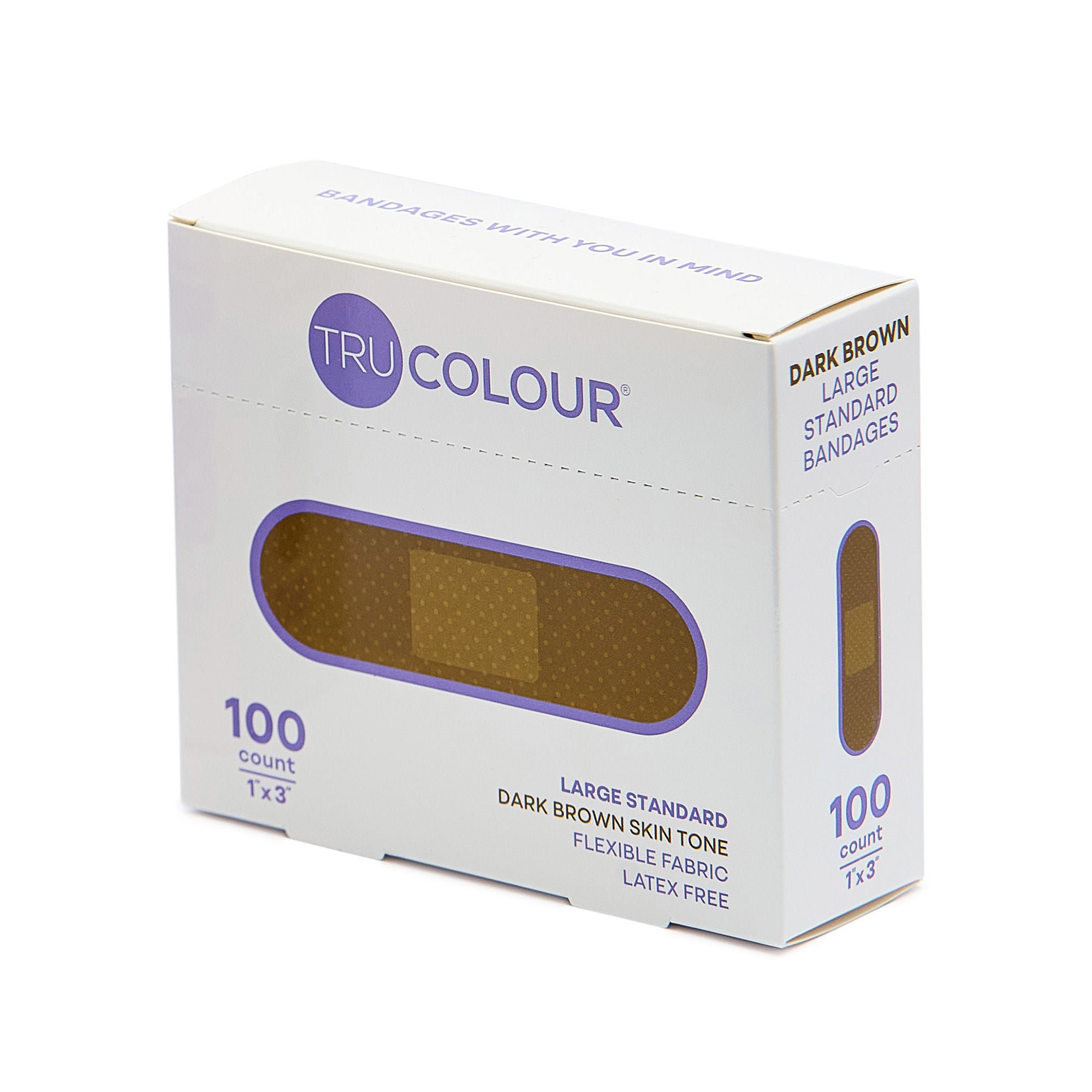 Tru-Colour Products LLC - TCB-PLS100 Tru-Colour Skin Tone Shade Fabric Bandage Adhesive Strip