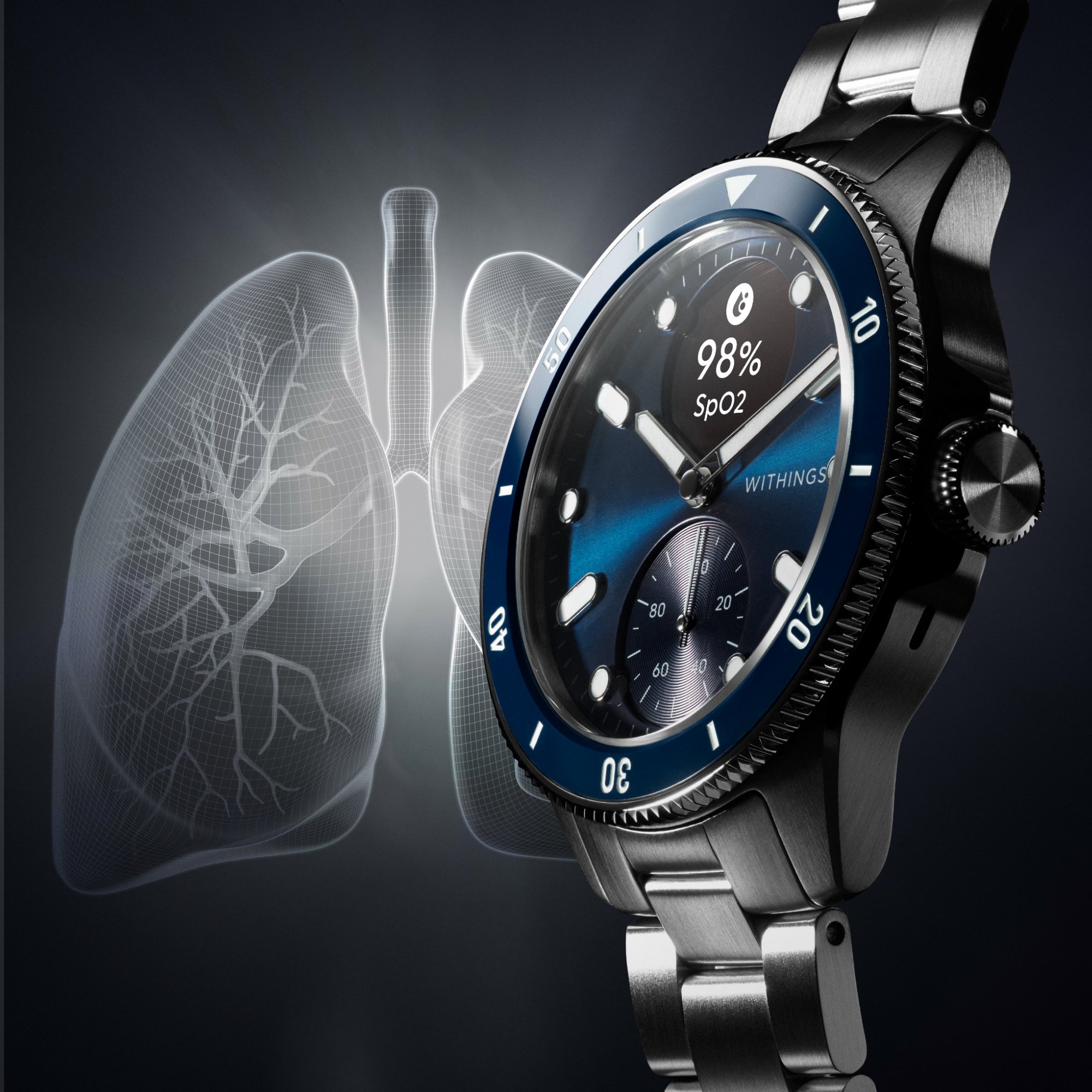 Withings Inc HWA10-MODEL 7-ALL-INT - Withings ScanWatch Nova – Luxury Hybrid Smartwatch with Advanced Health Tracking - 1/Each