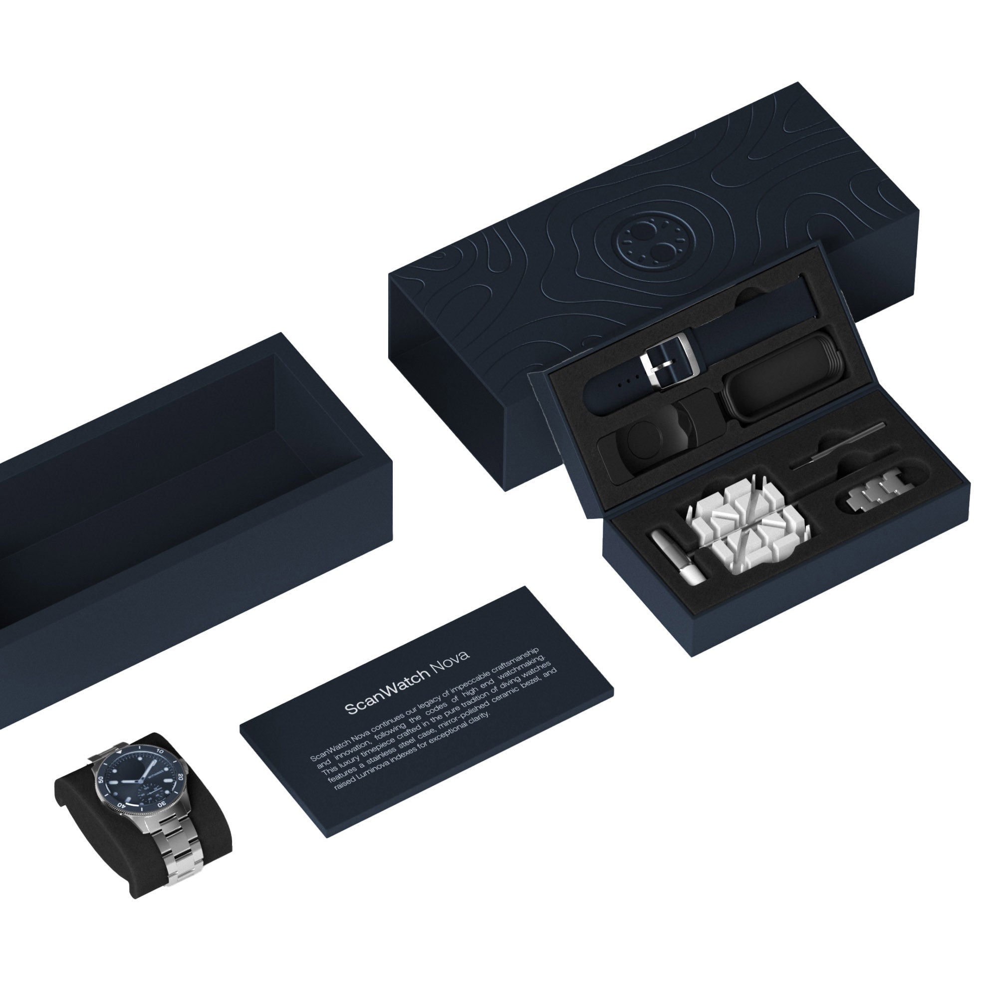 Withings Inc - HWA10-MODEL 7-ALL-INT Withings ScanWatch Nova – Luxury Hybrid Smartwatch with Advanced Health Tracking