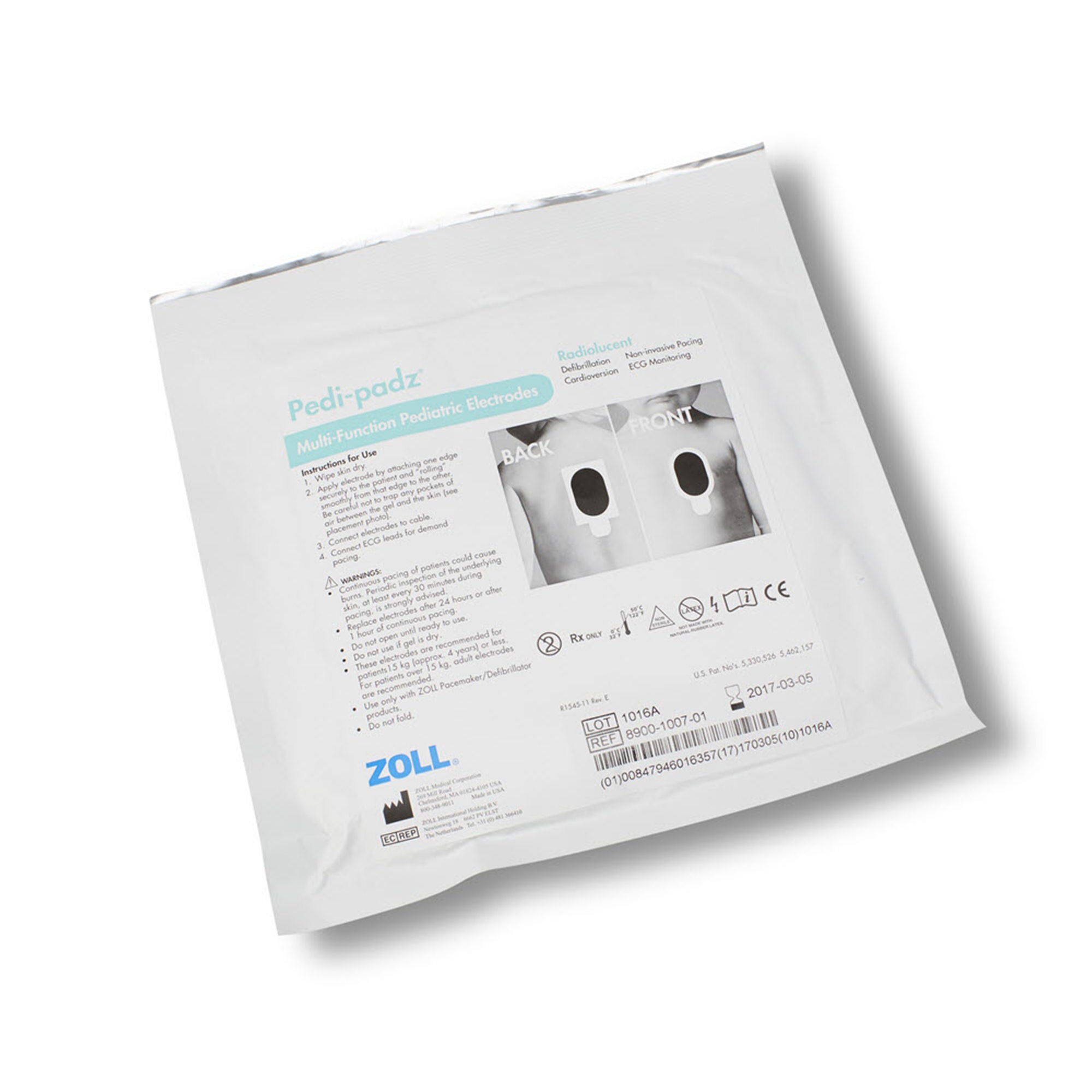 Zoll Medical - 8900-1005-01 AED Defibrillator Pad Pedi-Padz Pre-Connected Pediatric