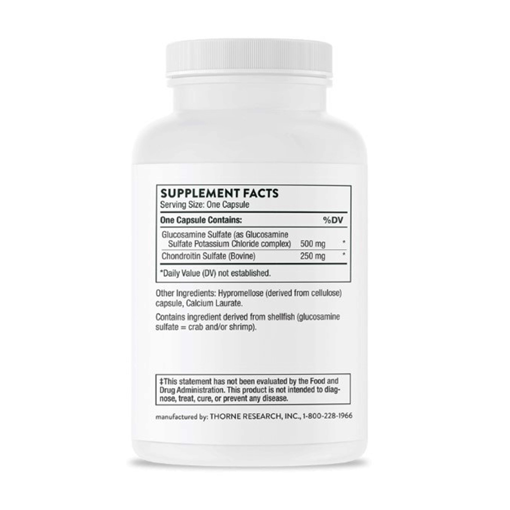 Thorne Research Inc SF767 - Thorne® Glucosamine & Chondroitin Dietary Supplement - 1/Bottle