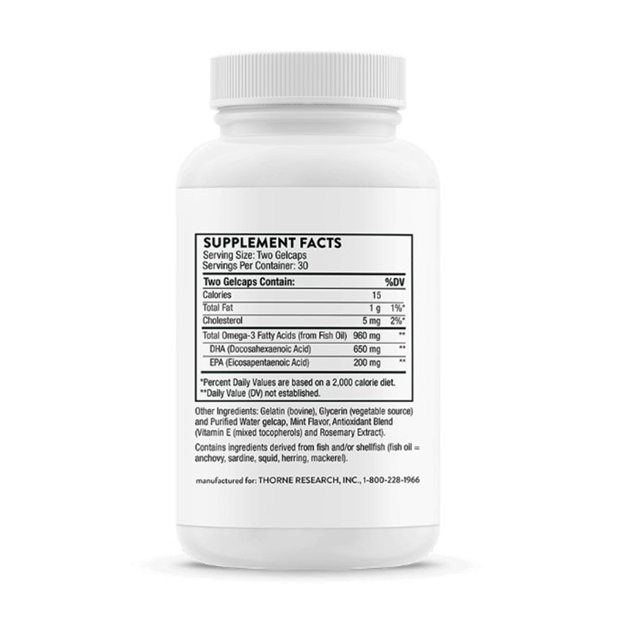 Thorne Research Inc SP606P - Thorne® Prenatal DHA Dietary Supplement - 1/Bottle