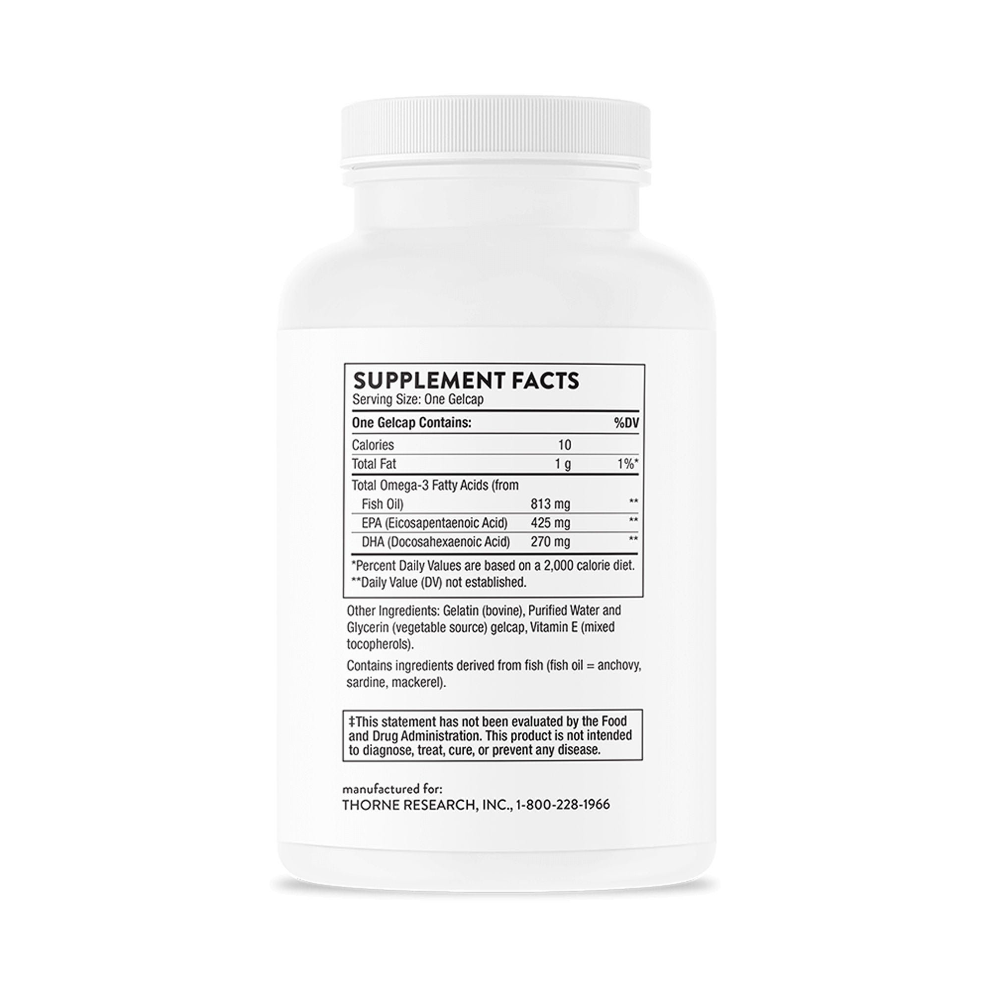 Thorne Research Inc - SP608NC Thorne® Super EPA Pro High EPA Omega-3 Dietary Supplement