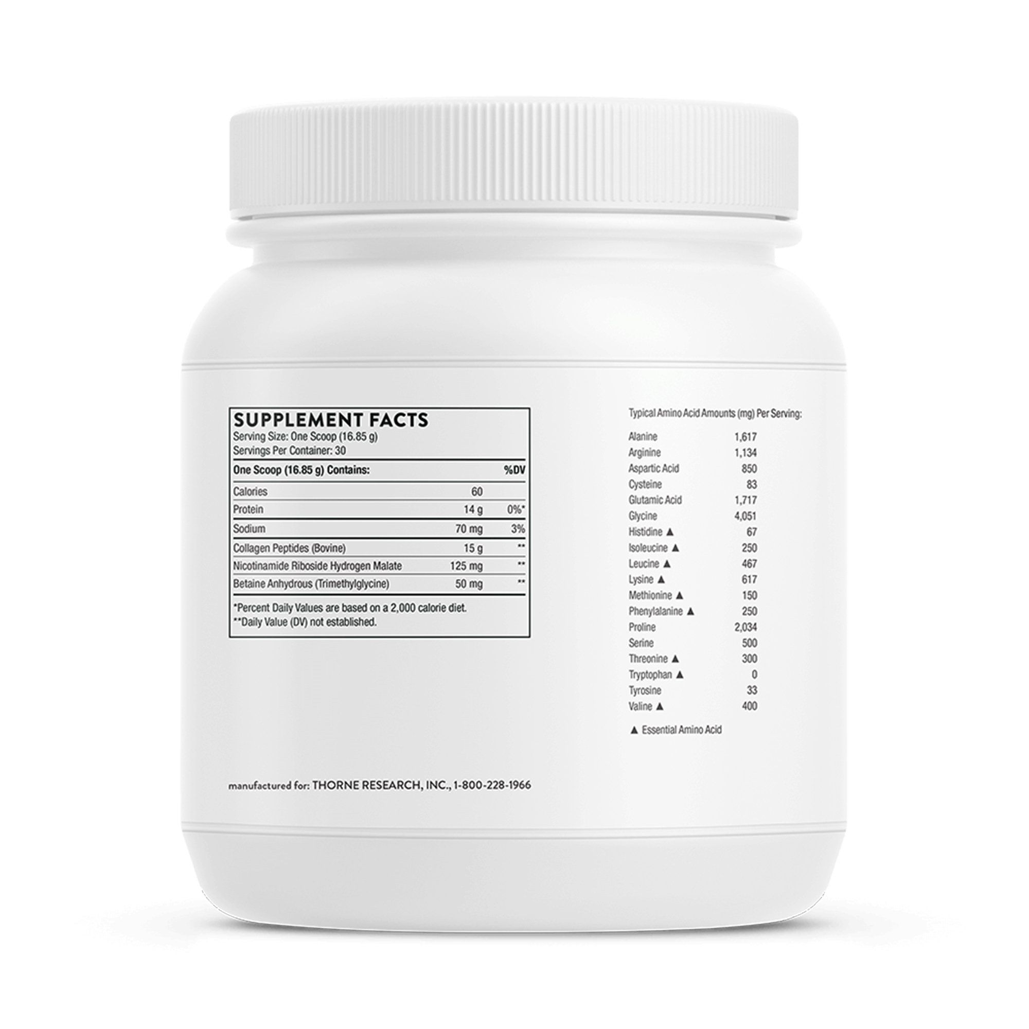 Thorne Research Inc SP686 - Thorne® Collagen Fit with Nicotinamide Riboside Dietary Supplement - 1/Bottle