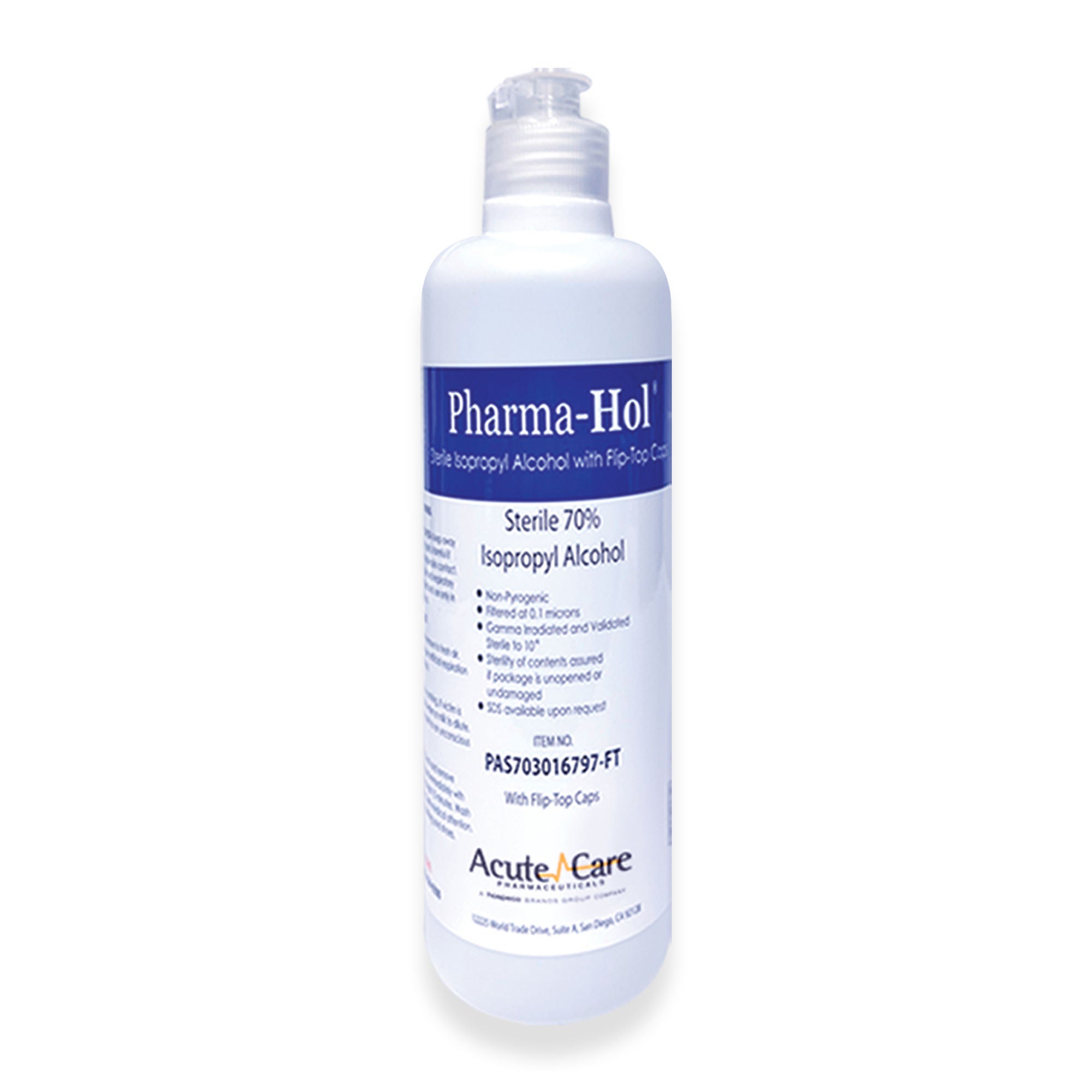 Acute Care Pharmaceuticals - PAS703016797-FT Surface Disinfectant Cleaner Pharma-Hol™ Alcohol Based Manual Pour Liquid 16 oz. Bottle Alcohol Scent Sterile