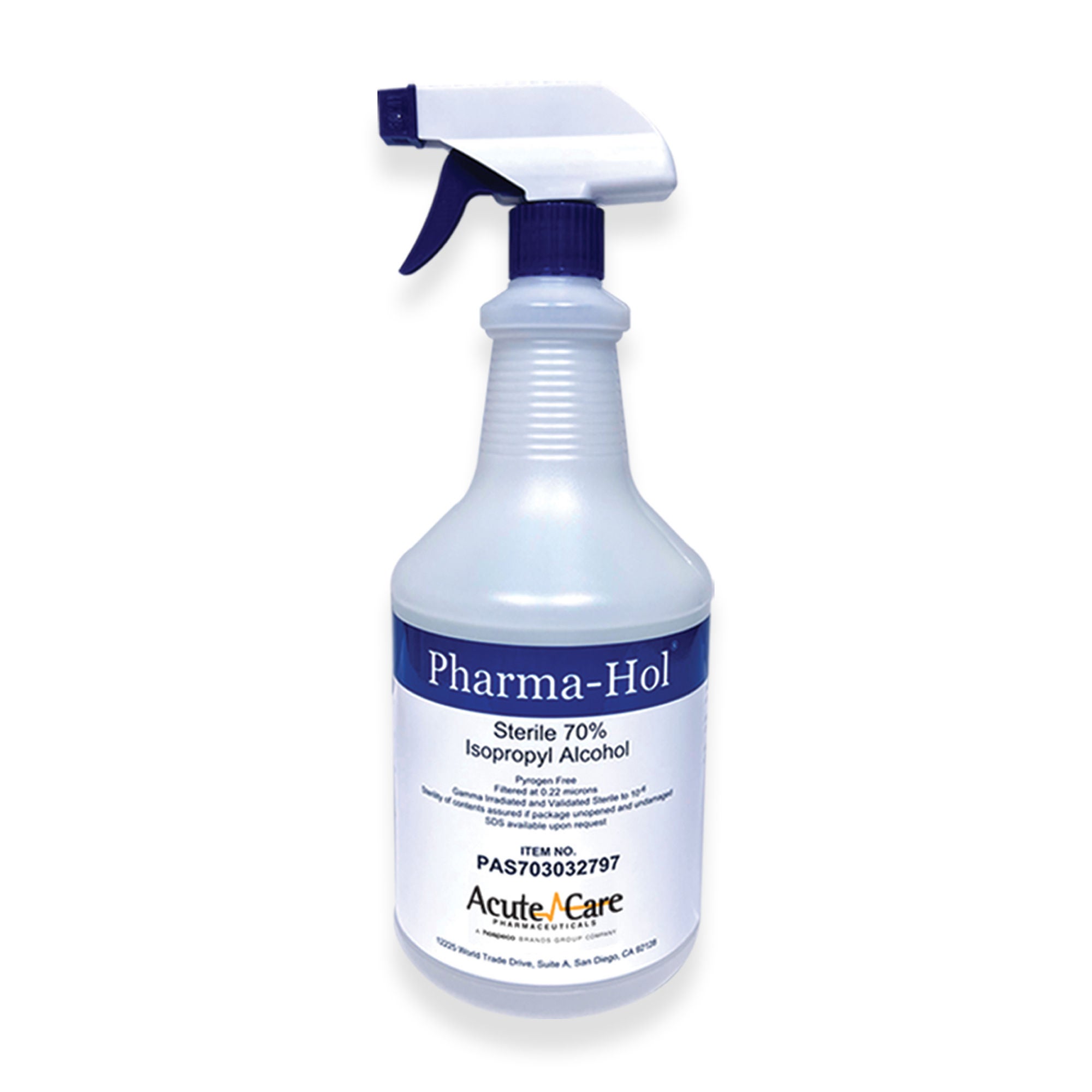 Acute Care Pharmaceuticals - PAS703032797 Surface Disinfectant Cleaner Pharma-Hol™ Alcohol Based Trigger Spray Liquid 32 oz. Bottle Alcohol Scent Sterile